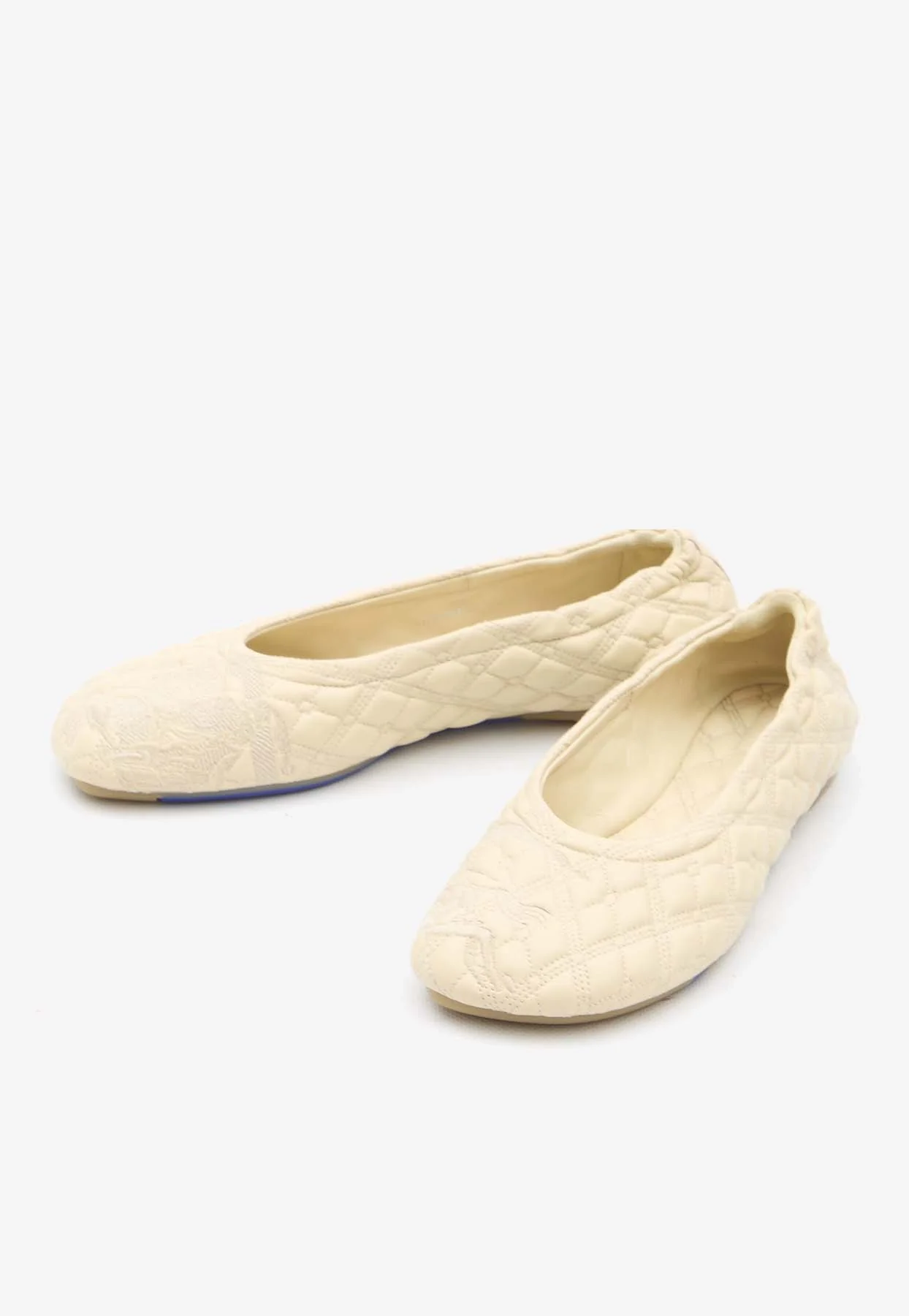 Burberry Sadler Leather Ballerina Flats