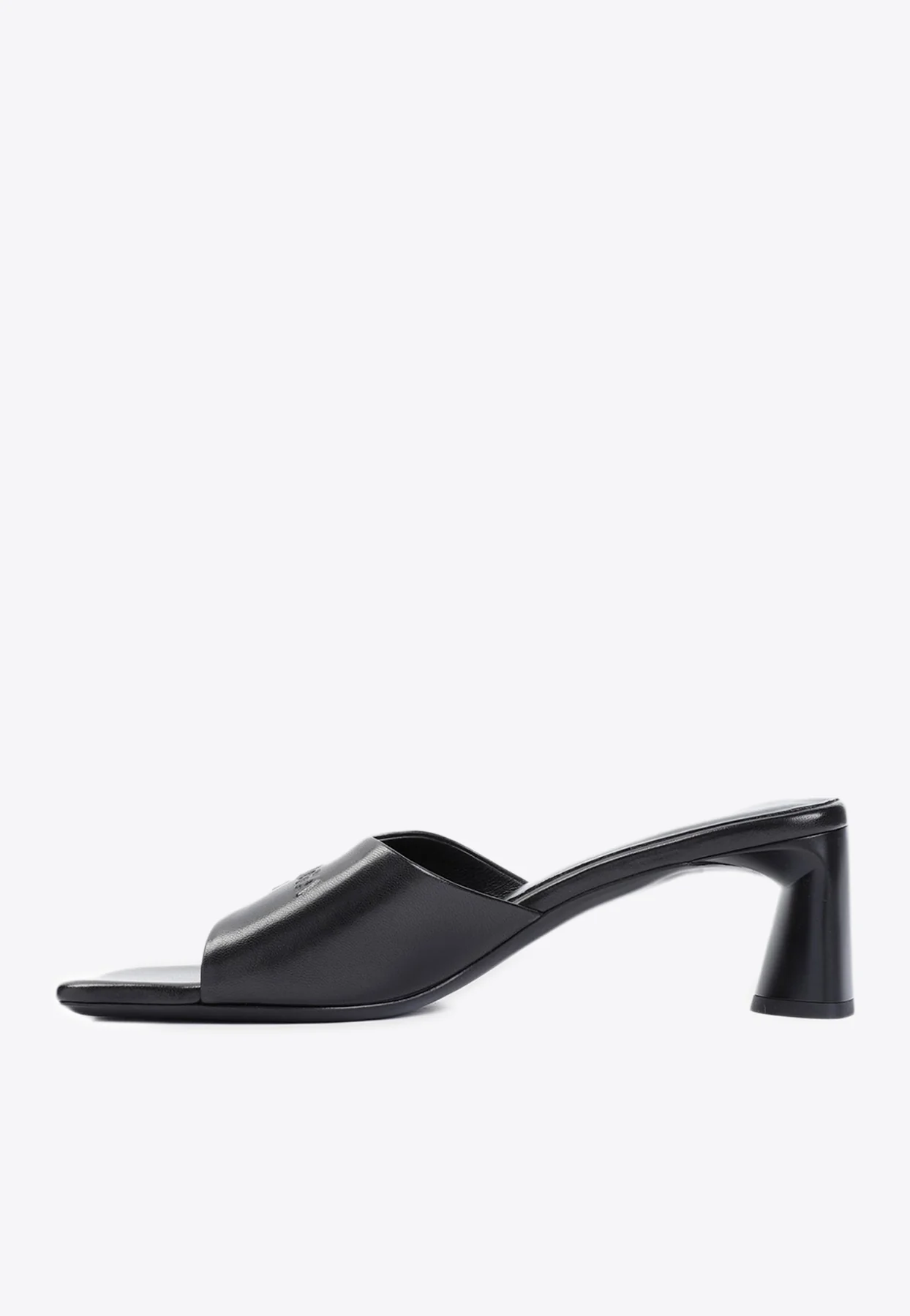 Balenciaga Dutyfree 60 Logo-Debossed Leather Mules