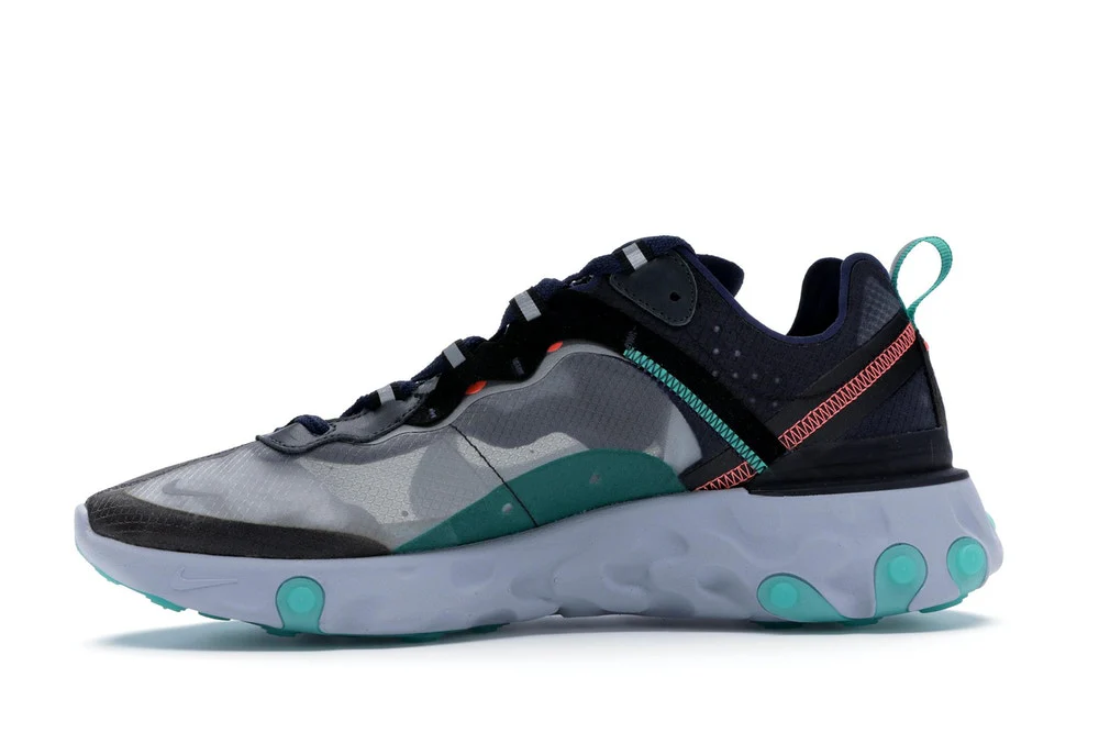 Réplica REACT ELEMENT 87 BLACK NEPTUNE GREEN Nike Sneaker