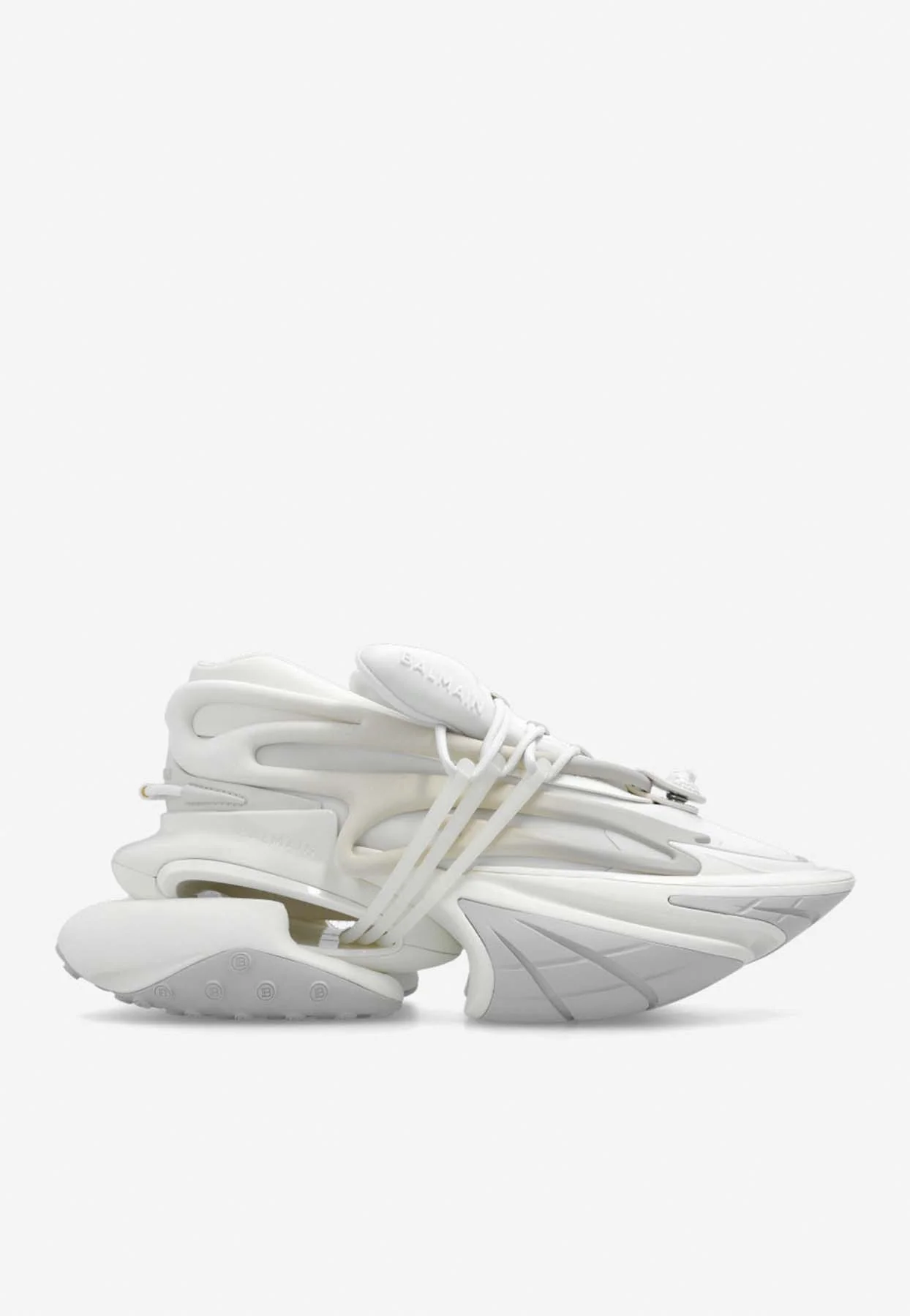 Balmain Unicorn Neoprene and Leather Sneakers