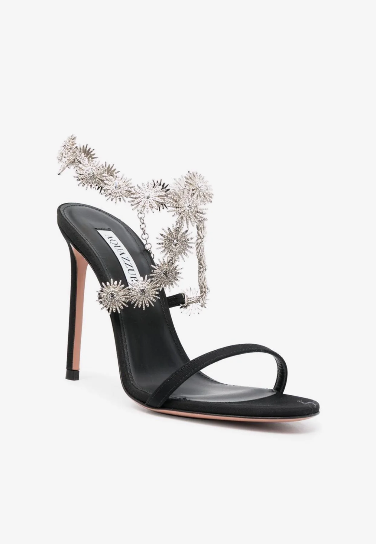 Aquazzura Comet 105 Crystal-Embellished Sandals Women Shoes