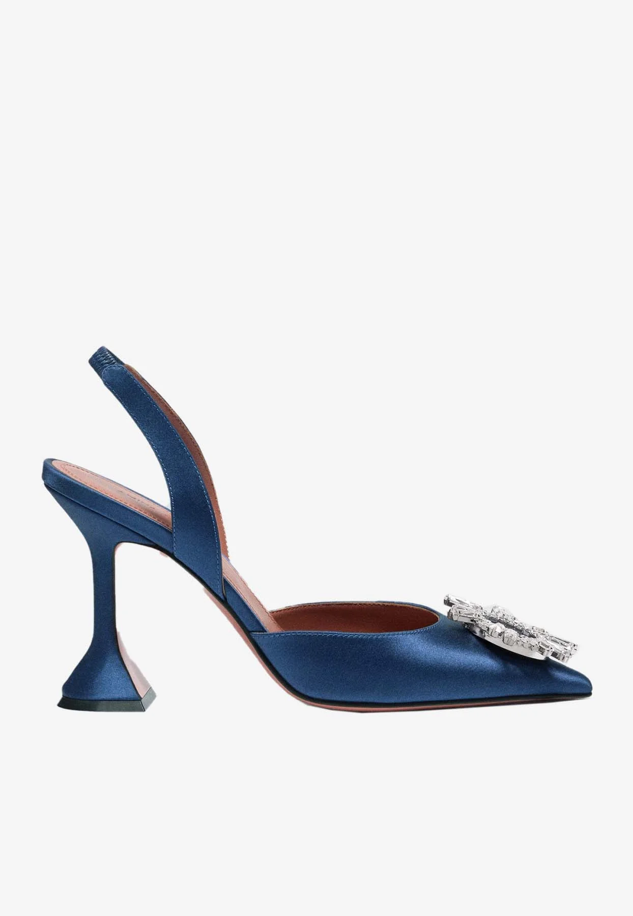 Amina Muaddi Begum 95 Crystal-Embellished Satin Pumps Women Shoes