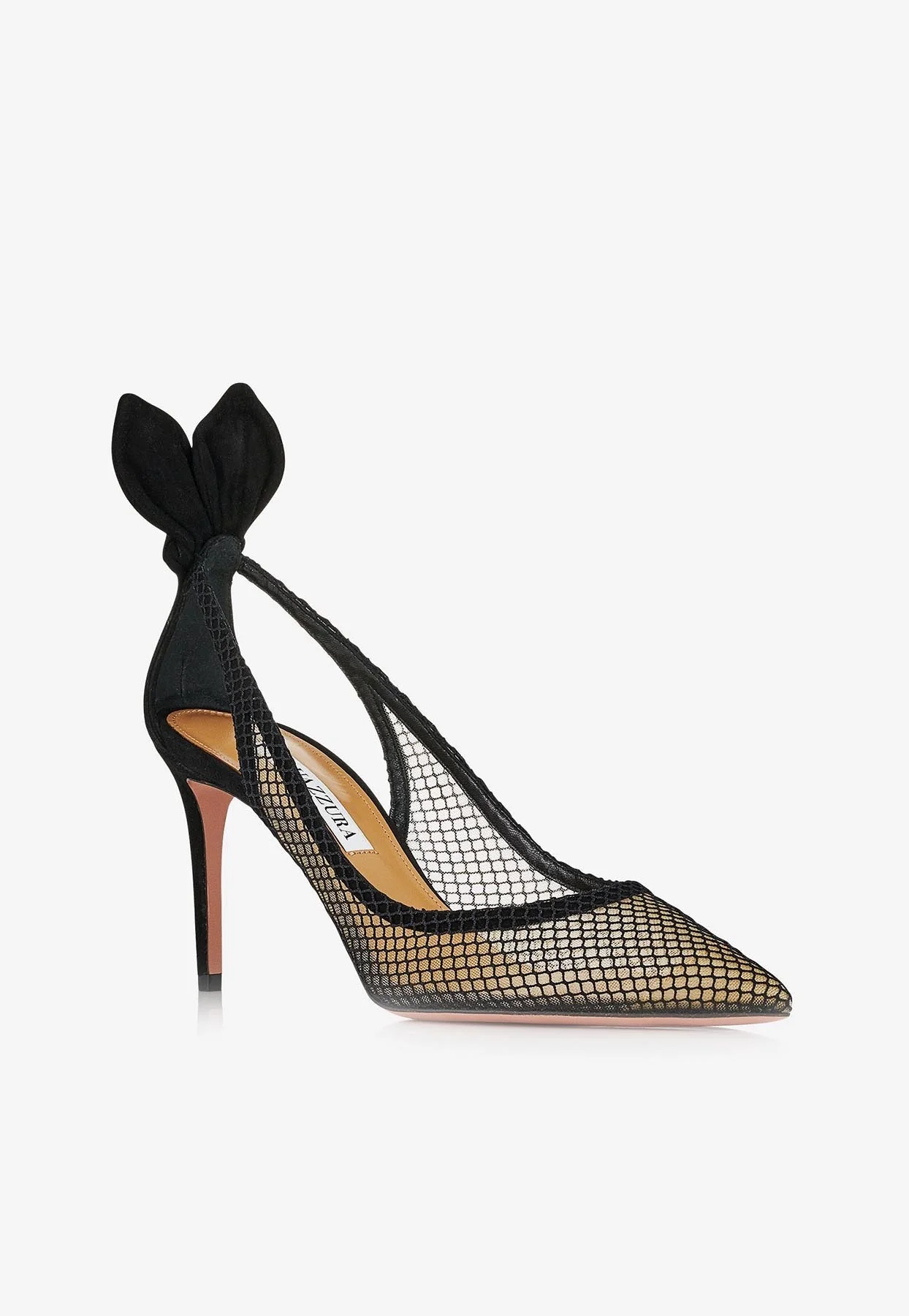 Aquazzura 85 Bow Tie Mesh Pumps Women Shoes