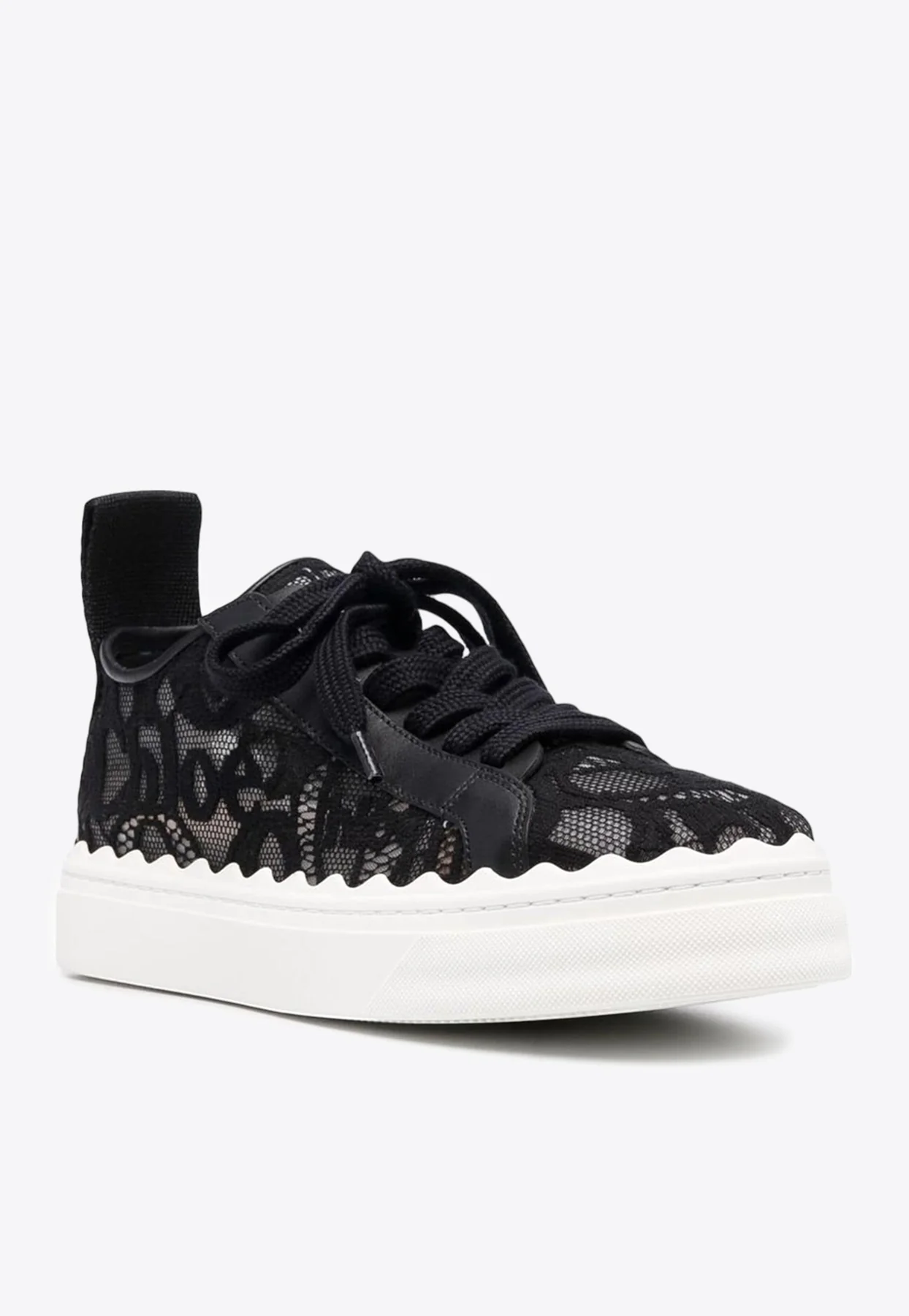 Chloe Lauren Lace Low-Top Sneakers