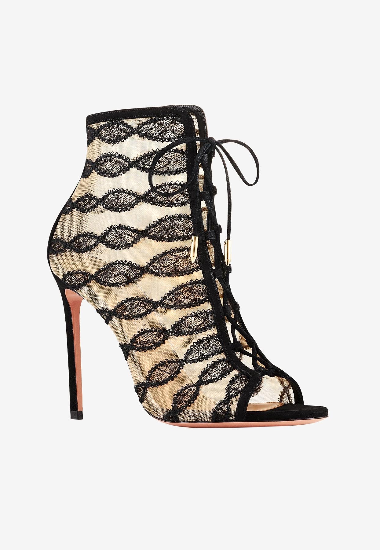Aquazzura After Dark 105 Mesh Bootie Women Shoes