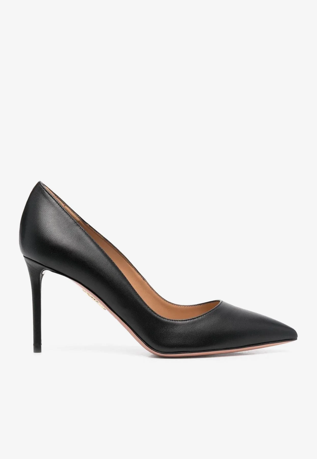 Aquazzura Purist 85 Pointed-Toe Leather Pumps Women Shoes