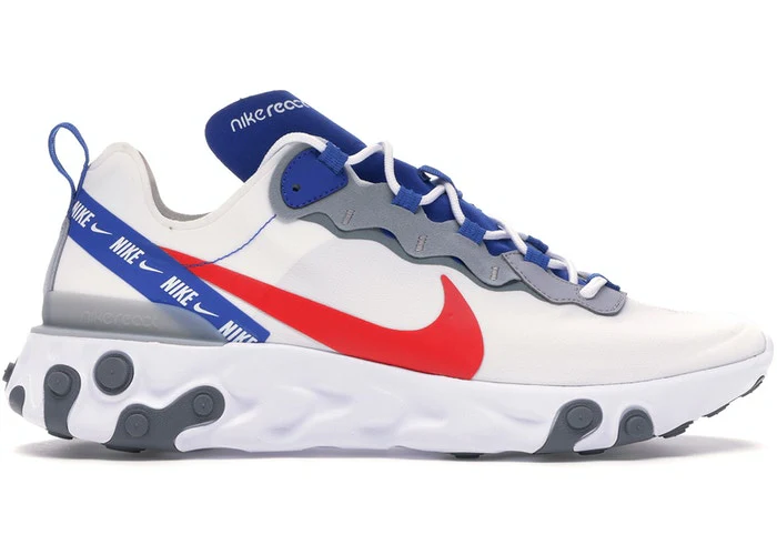 Réplica REACT ELEMENT 55 WHITE RED BLUE Nike Sneaker