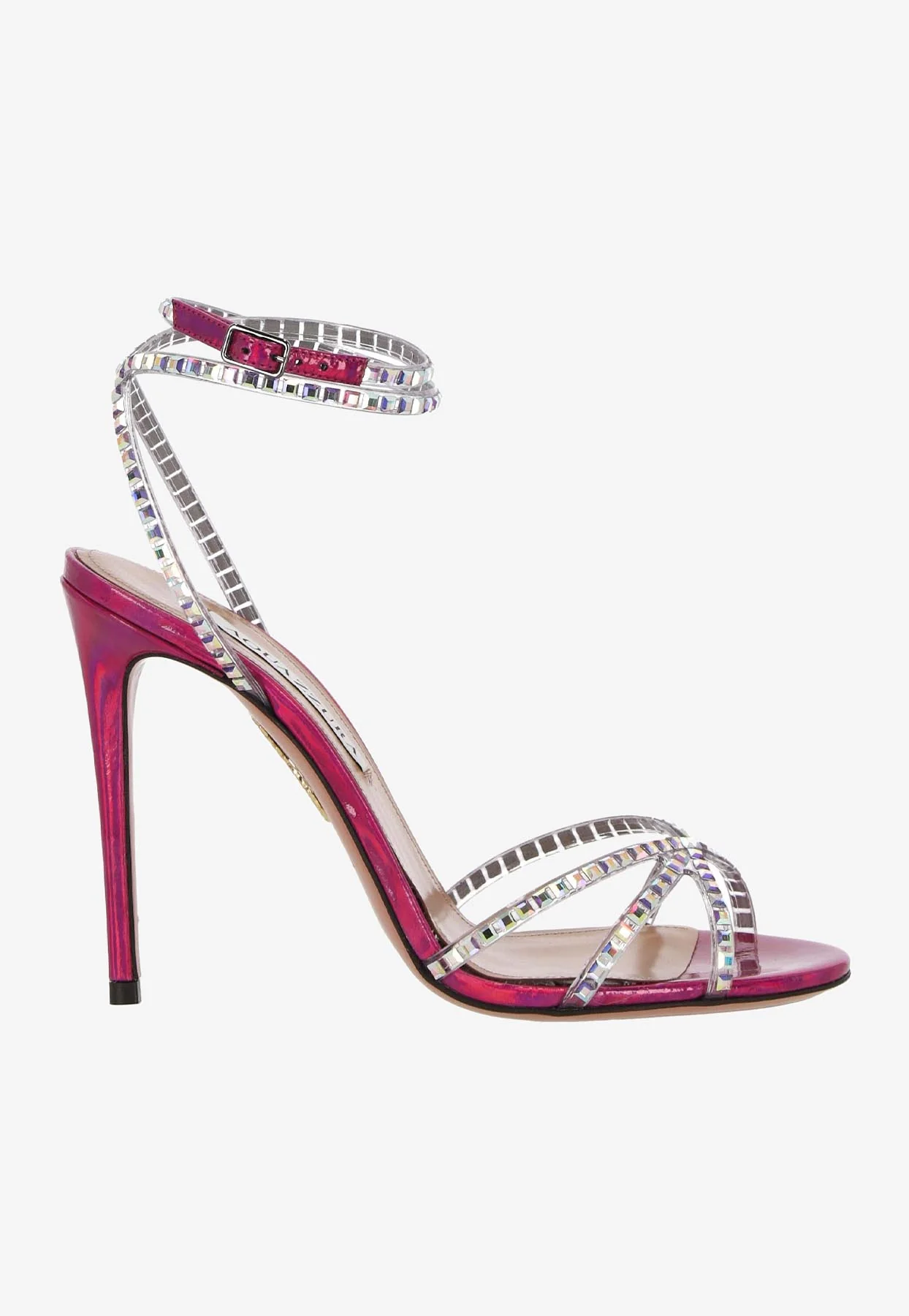 Aquazzura Dance 105 Crystal Embellished Sandals Women Shoes