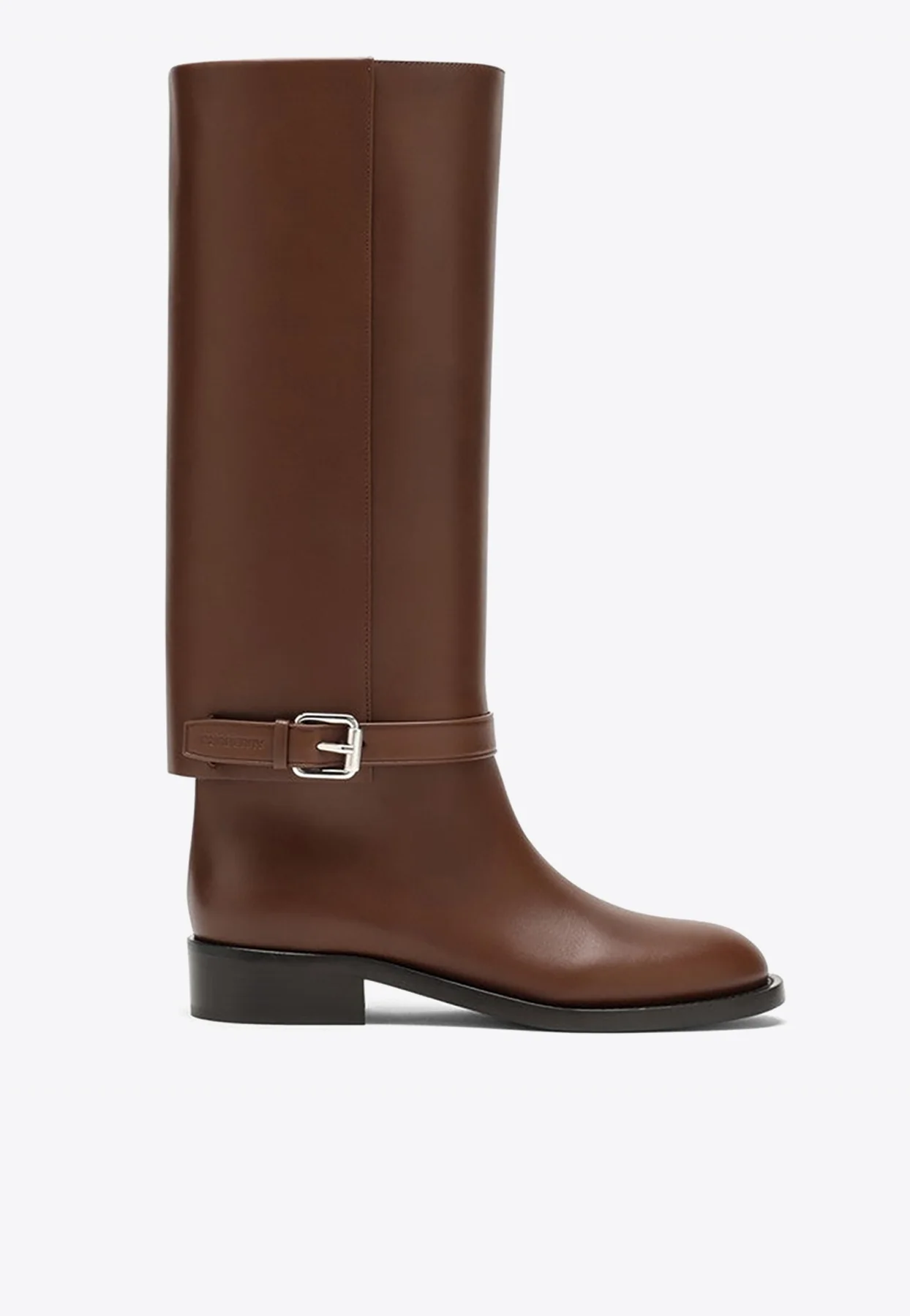 Burberry Buckle Embellished Leather Boots