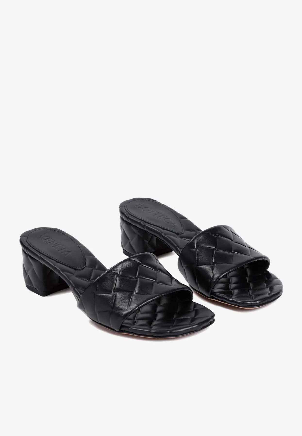 Bottega Veneta Amy 45 Mules in Intreccio Leather