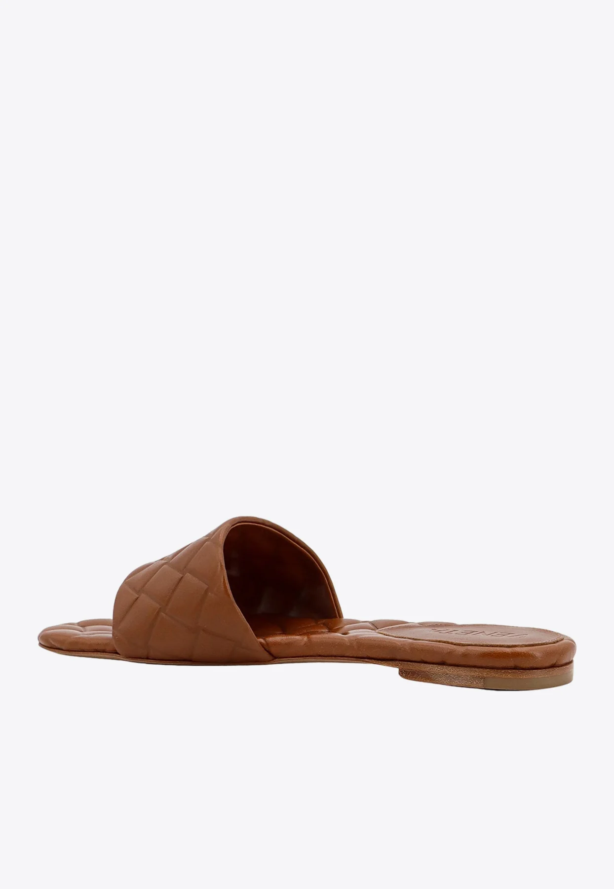 Bottega Veneta Amy Intreccio Leather Flat Sandals