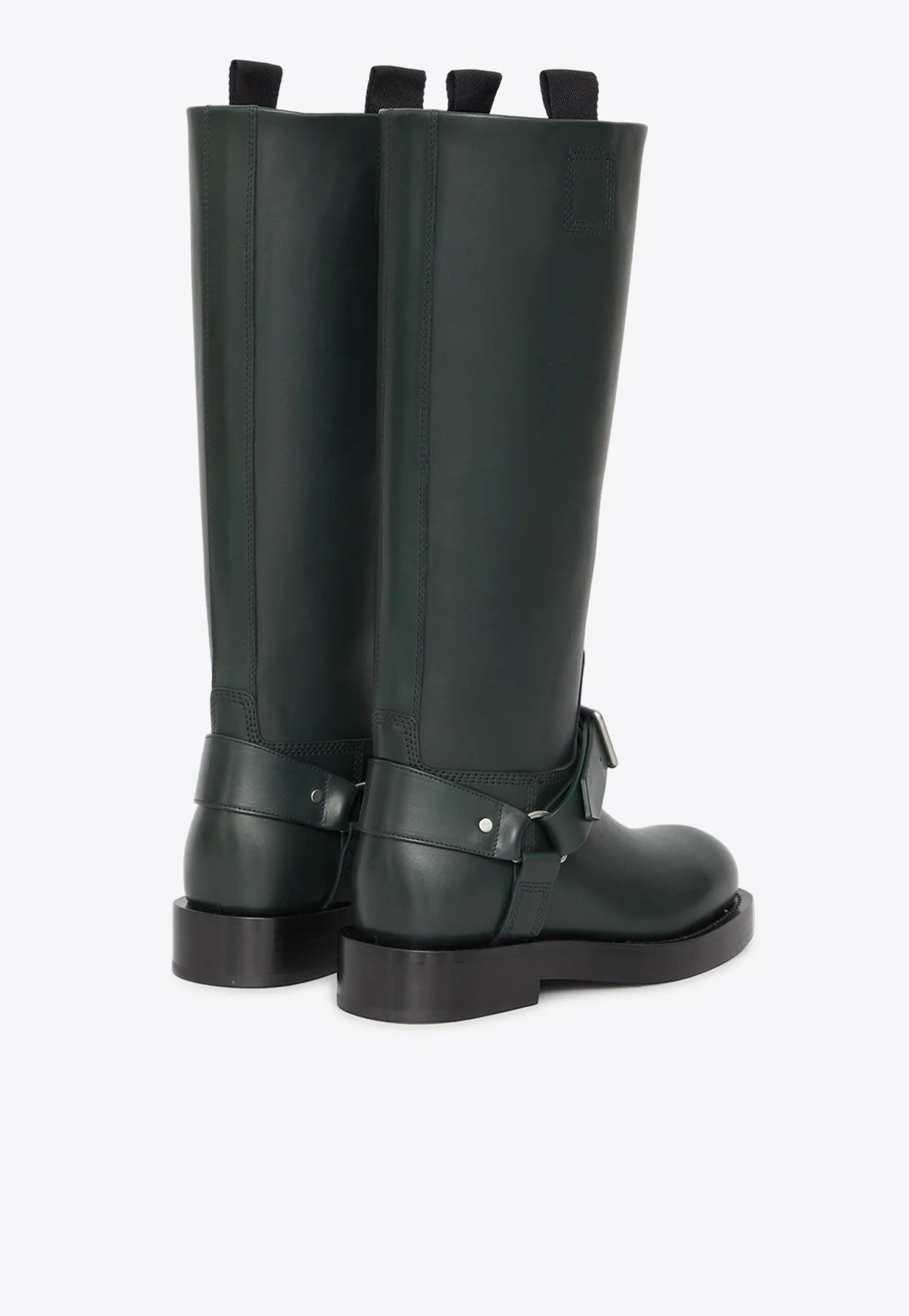 Burberry Saddle Knee-High Boots in Calf Leather