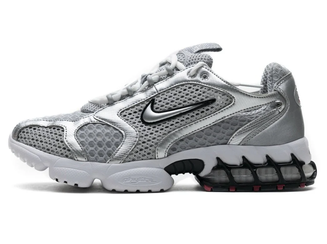 Réplica AIR ZOOM SPIRIDON CAGE 2 STUSSY METALLIC SILVER Nike Sneaker
