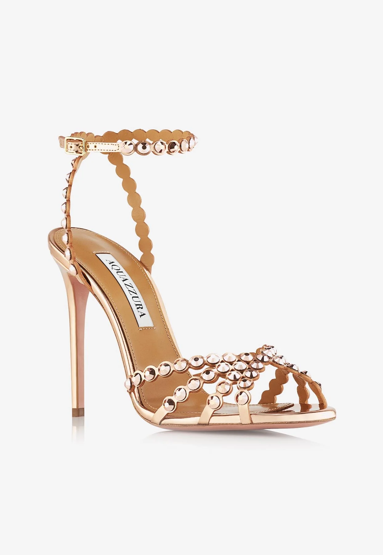 Aquazzura Tequila 105 Crystal-Embellished Sandals Women Shoes