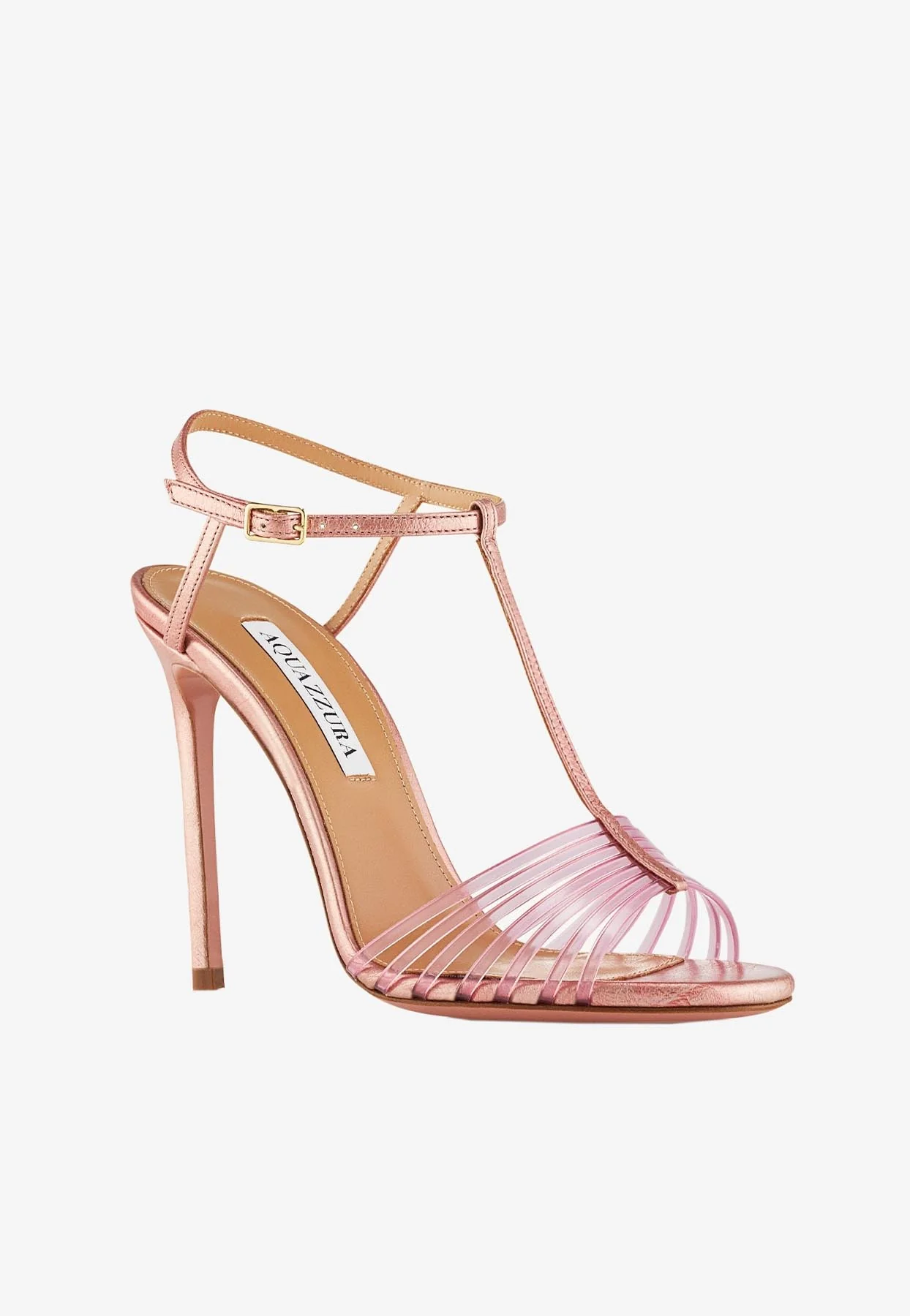 Aquazzura Amore Mio 105 Sandals in Nappa Leather and PVC Women Shoes