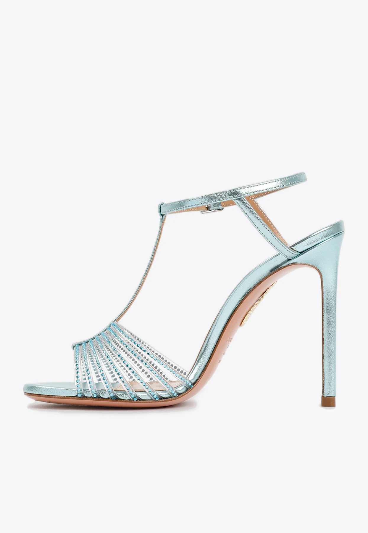 Aquazzura Amore Mio 105 Crystal-Embellished Sandals Women Shoes