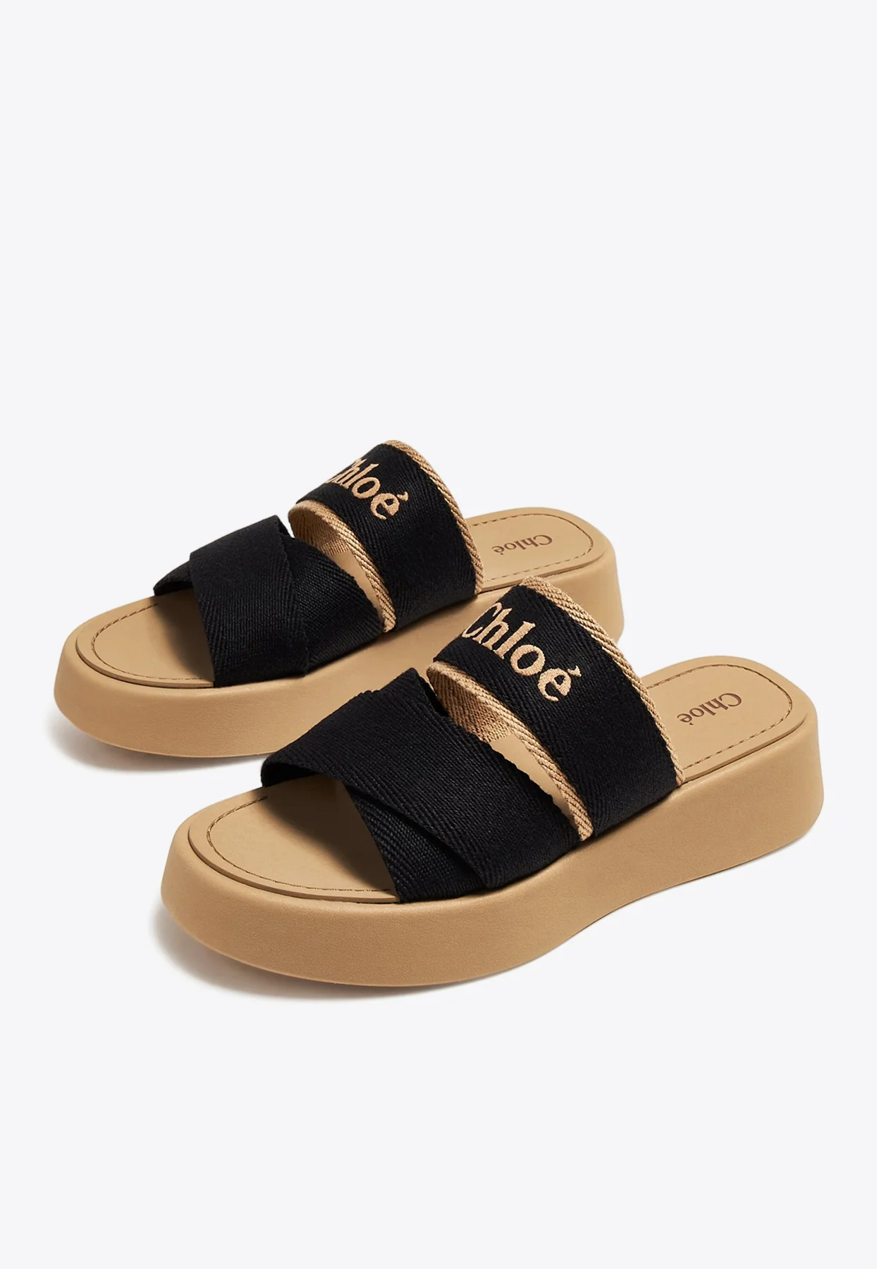 Chloe Mila Logo Flatform Sandals