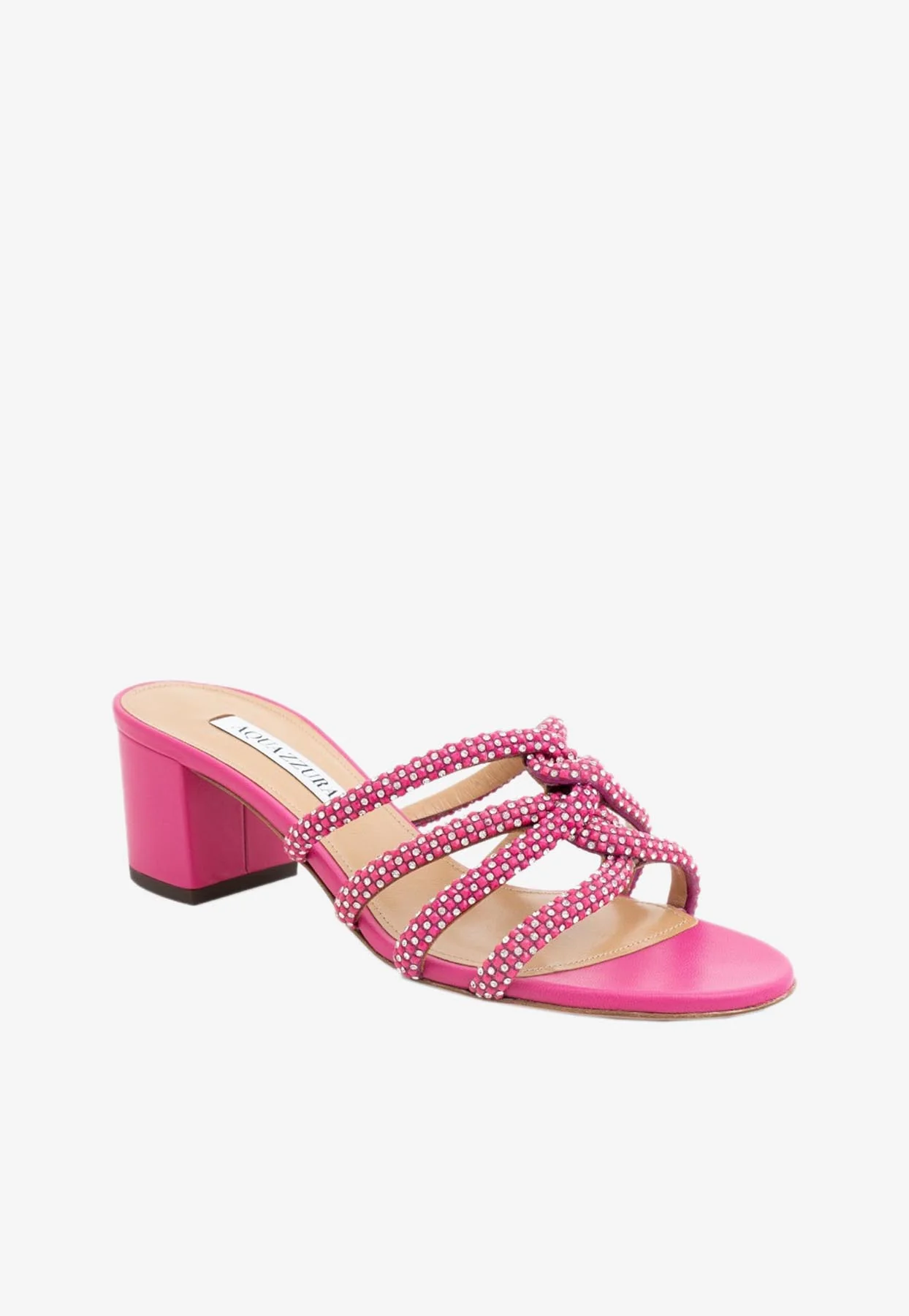 Aquazzura Moondust 50 Crystal Embellished Sandals Women Shoes