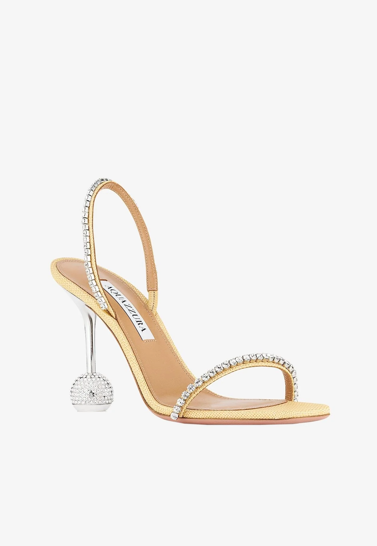 Aquazzura Yes Darling 95 Crystal Embellished Sandals Women Shoes