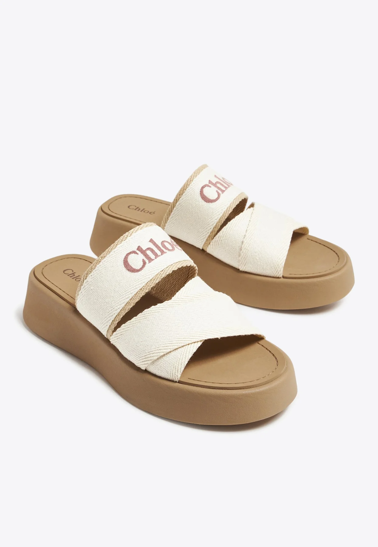 Chloe Mila Logo Flatform Sandals