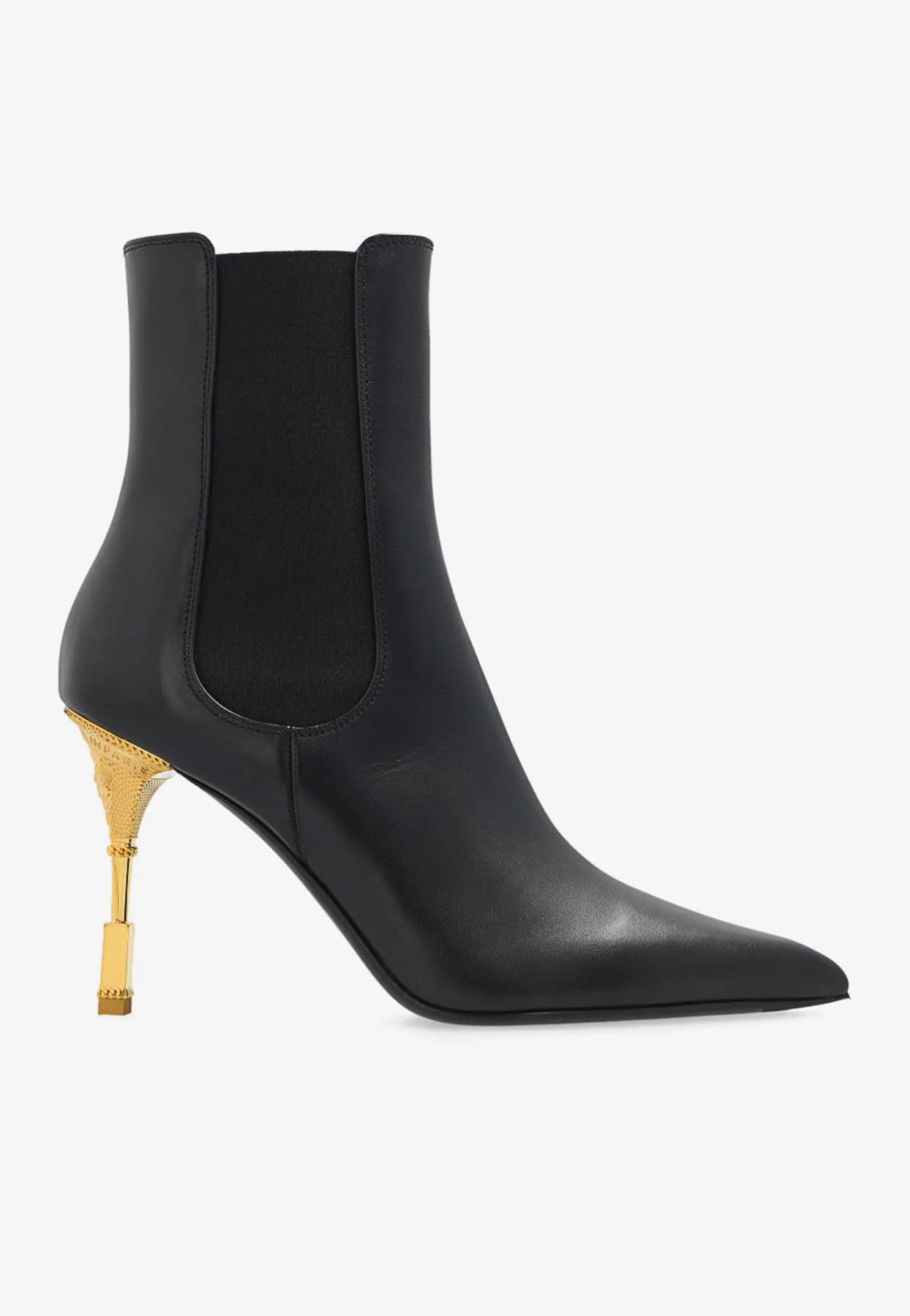 Balmain Moneta 95 Leather Ankle Boots