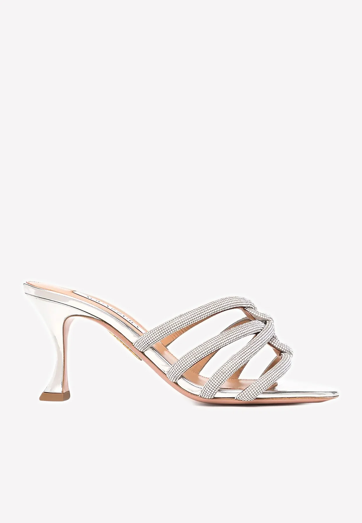 Aquazzura Moondust 75 Crystal-Embellished Mules Women Shoes