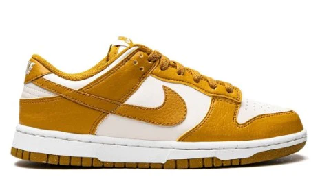 Replica DUNK LOW Gold and White Nike Sneaker