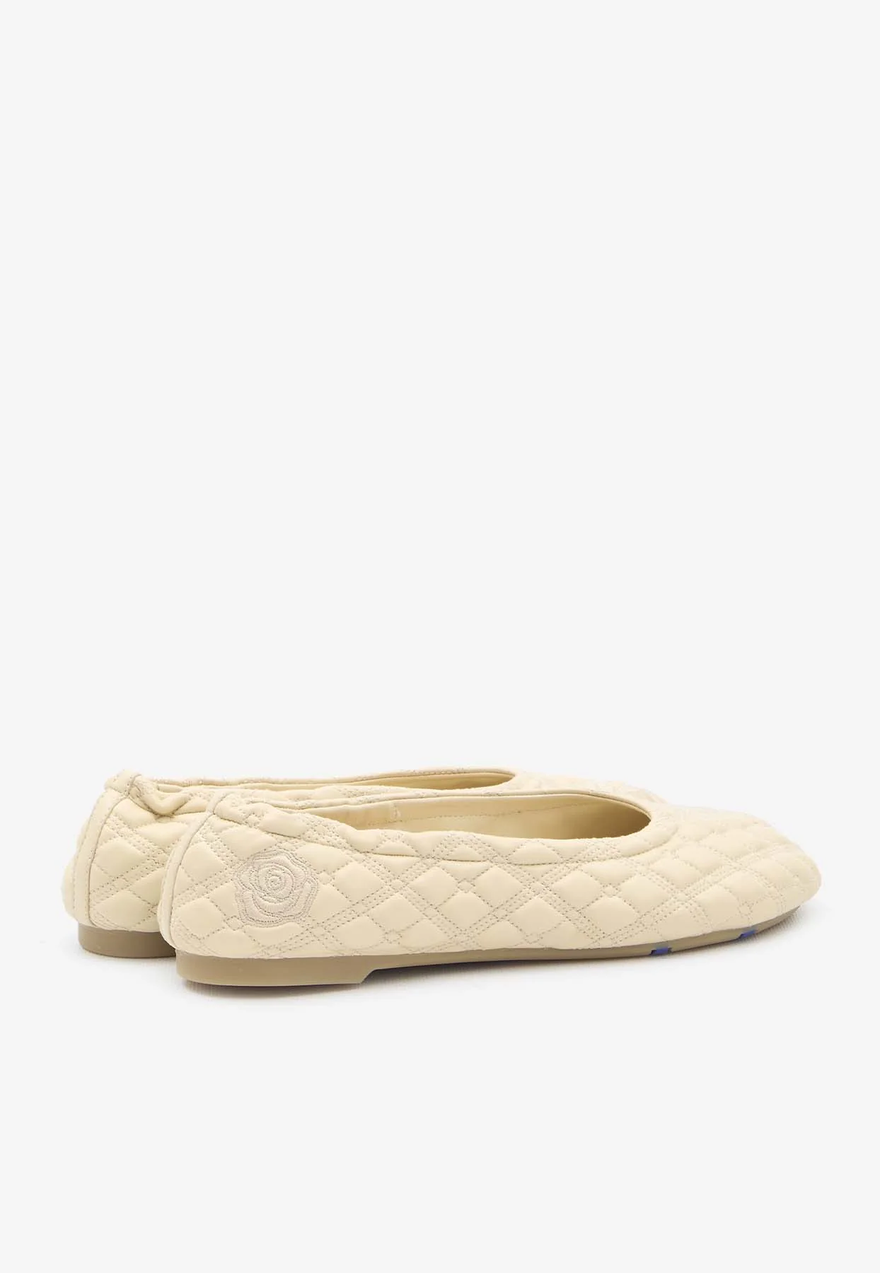 Burberry Sadler Leather Ballerina Flats