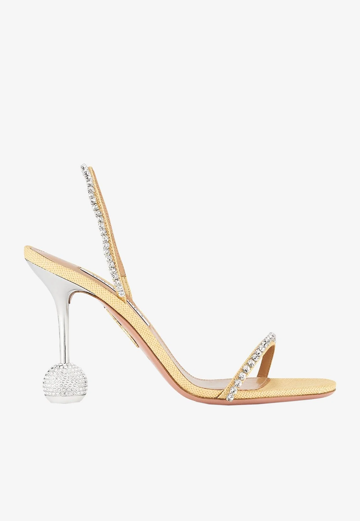 Aquazzura Yes Darling 95 Crystal Embellished Sandals Women Shoes