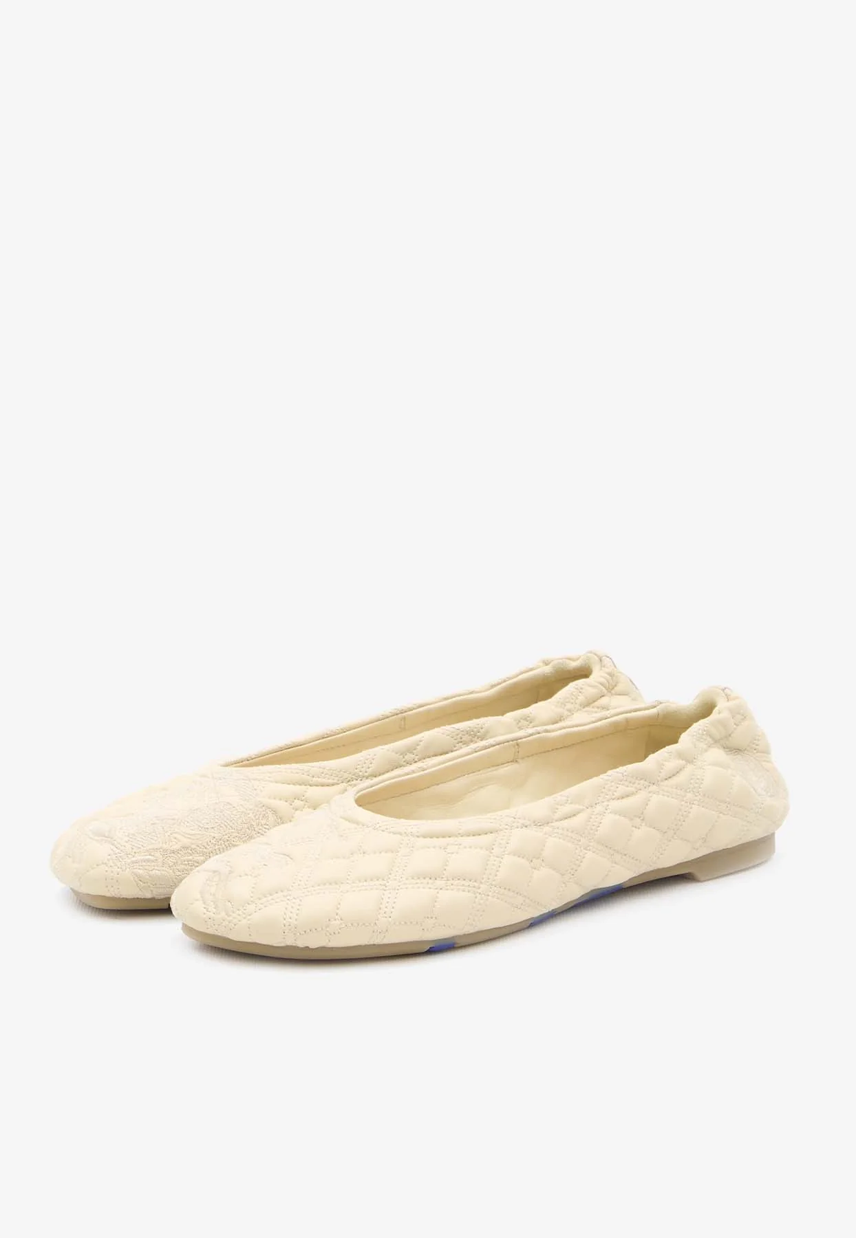 Burberry Sadler Leather Ballerina Flats