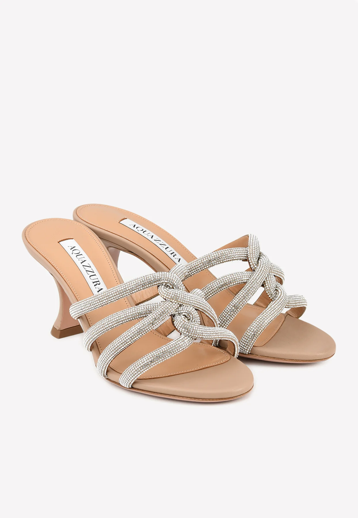 Aquazzura Moondust 75 Crystal-Embellished Mules Women Shoes