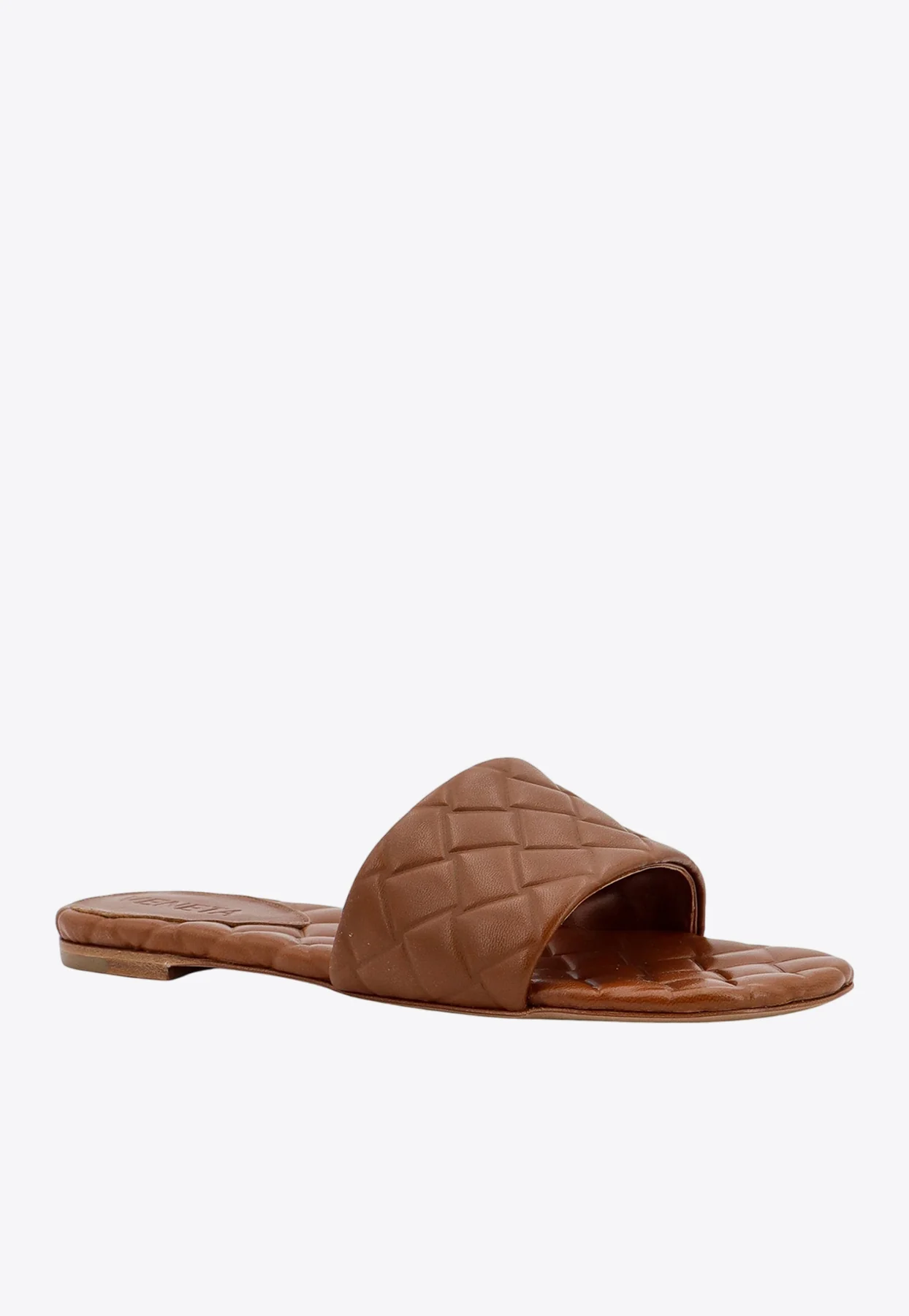 Bottega Veneta Amy Intreccio Leather Flat Sandals