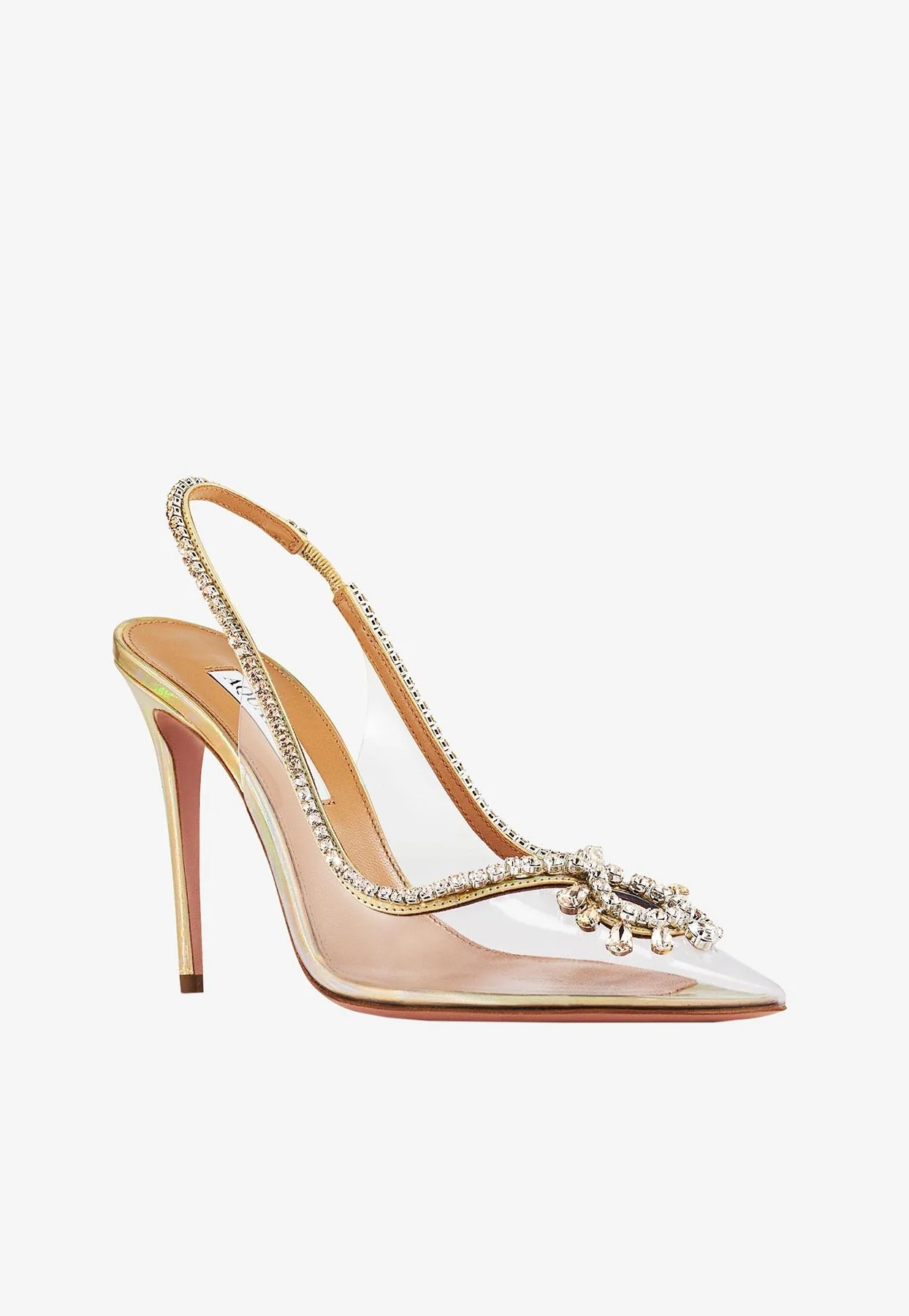 Aquazzura Seduction 105 Crystal Embellished Pumps Women Shoes