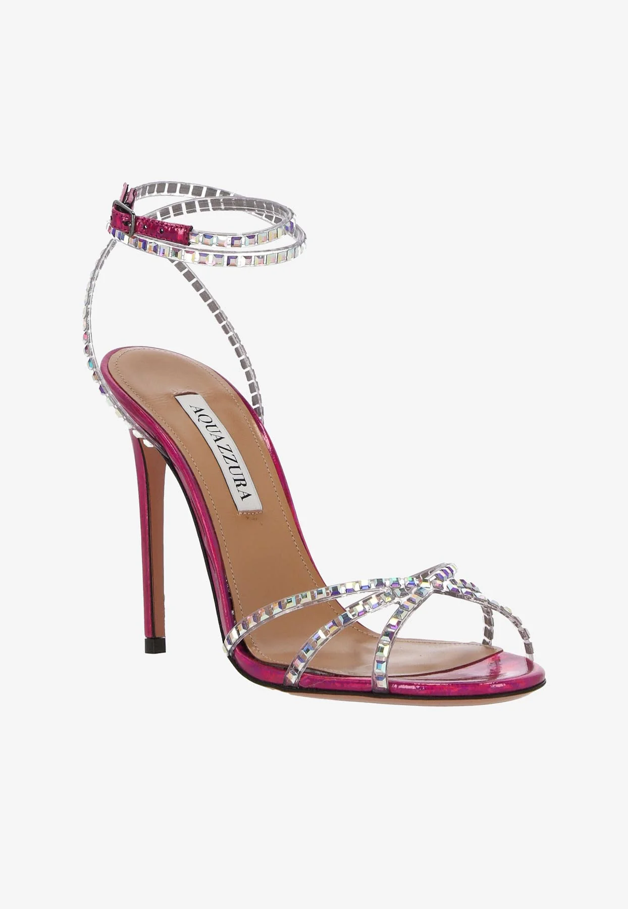 Aquazzura Dance 105 Crystal Embellished Sandals Women Shoes