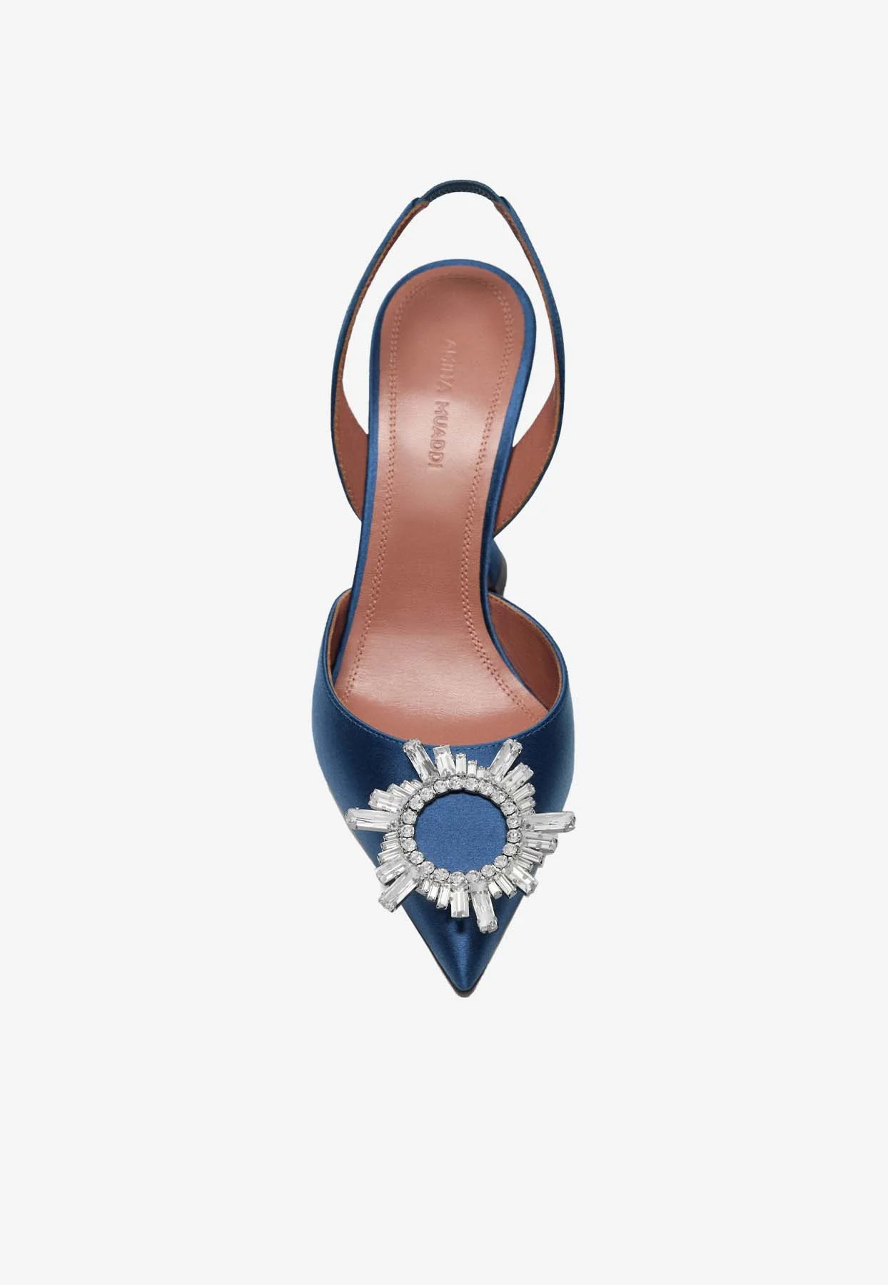 Amina Muaddi Begum 95 Crystal-Embellished Satin Pumps Women Shoes