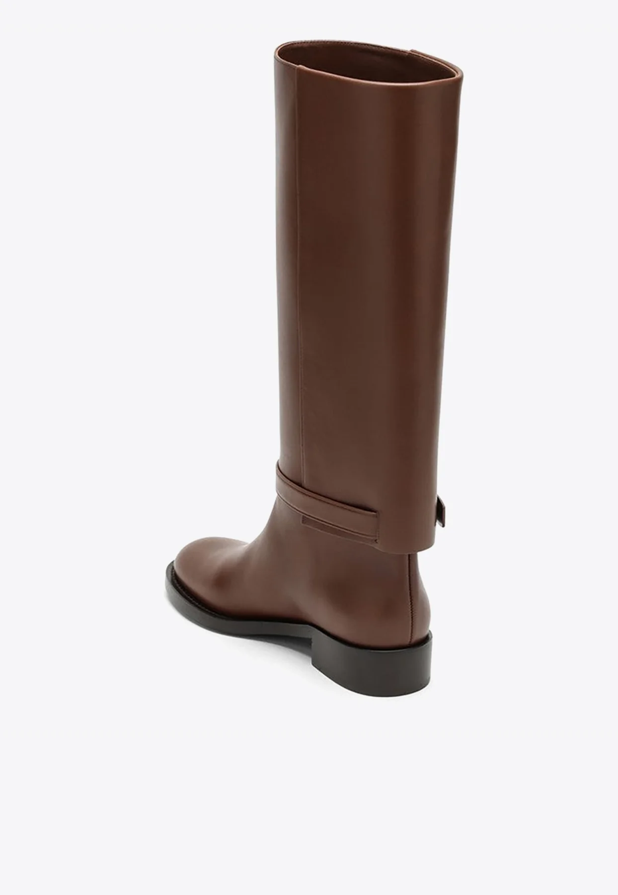 Burberry Buckle Embellished Leather Boots