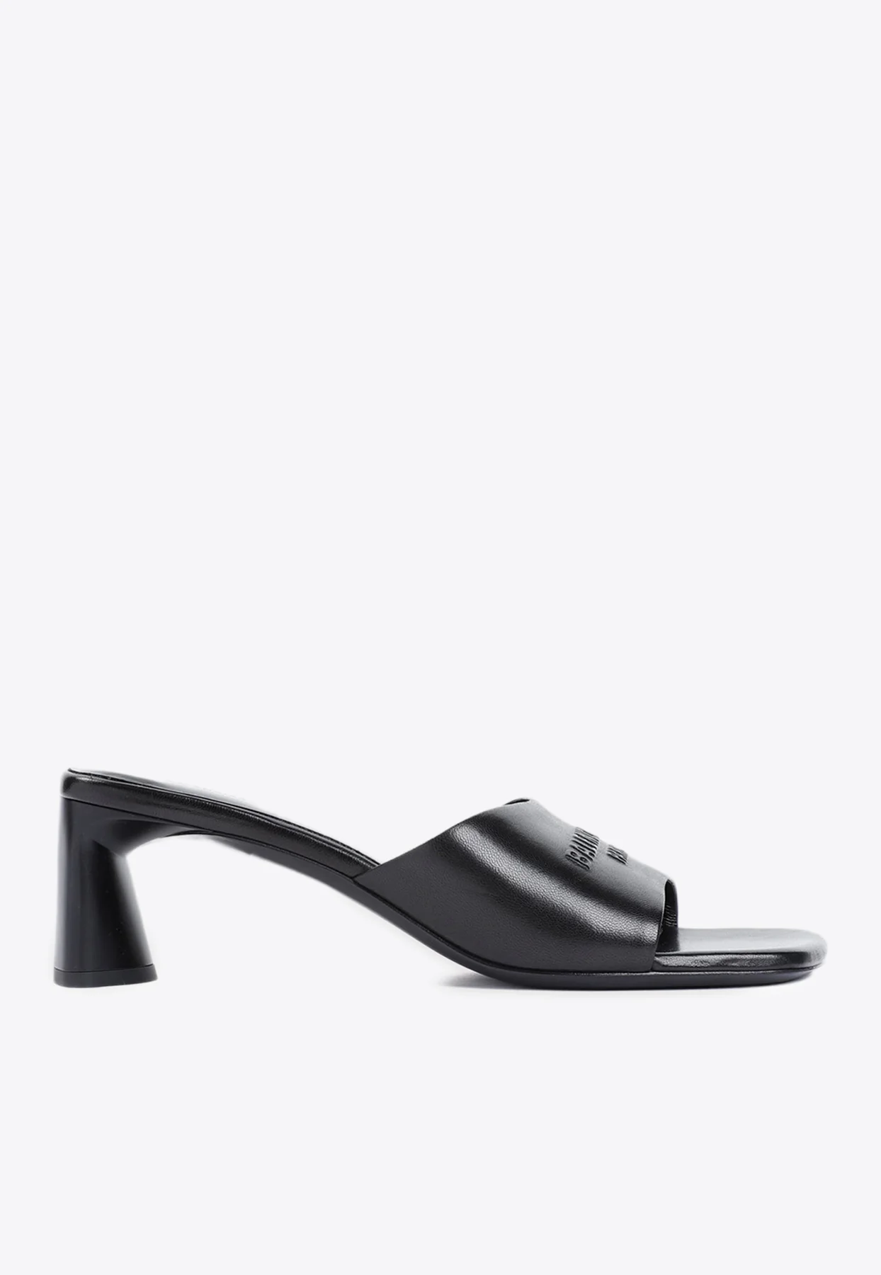 Balenciaga Dutyfree 60 Logo-Debossed Leather Mules