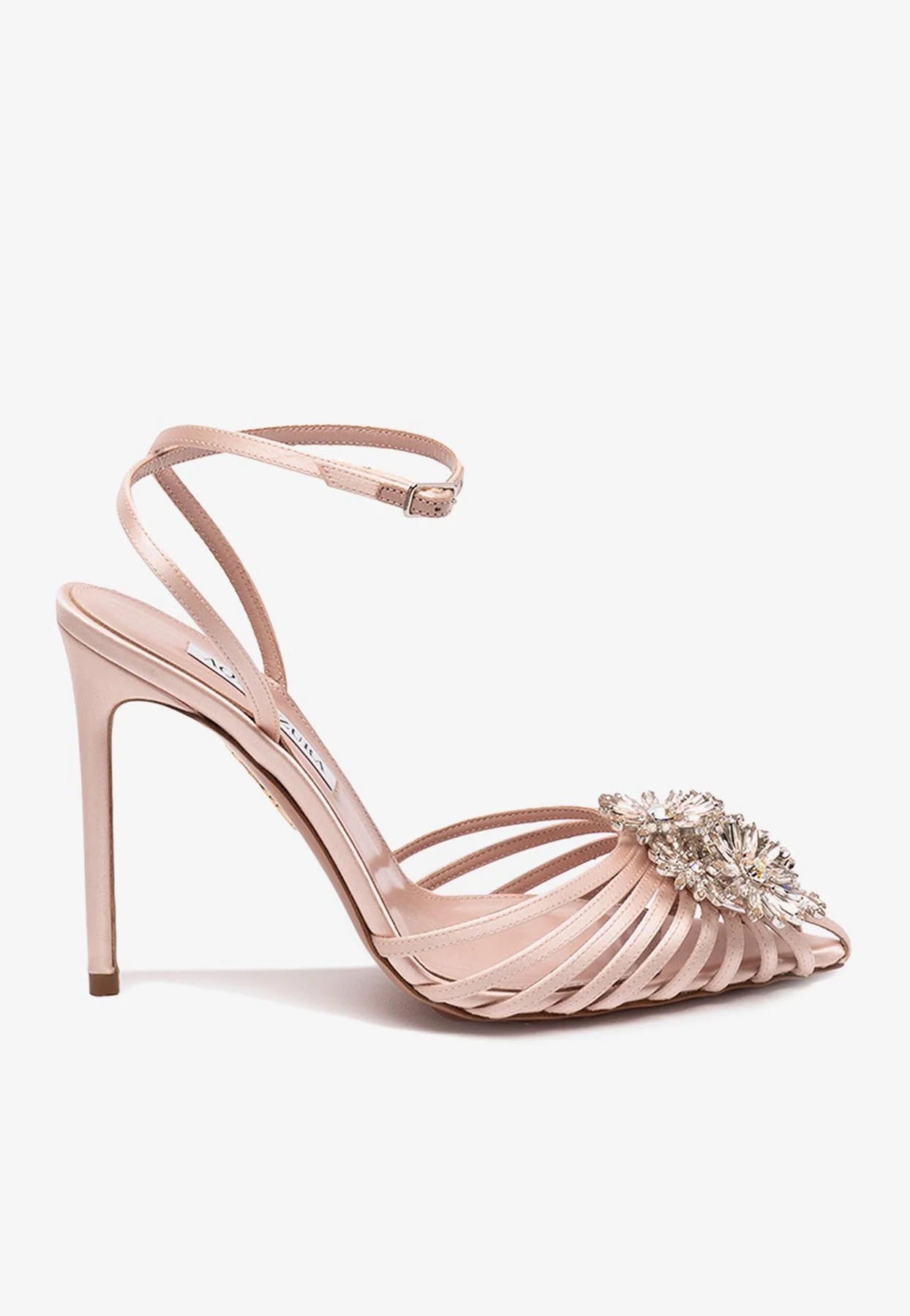 Aquazzura Margarita 105 Satin Pumps Women Shoes