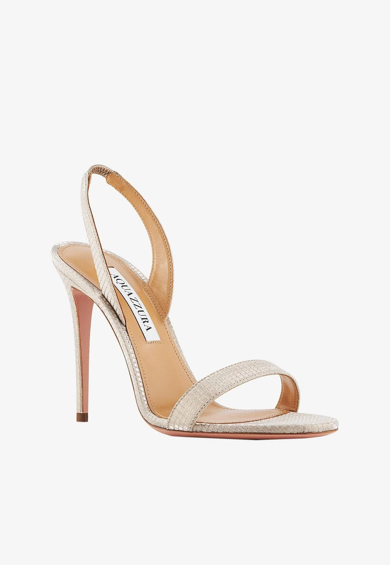 Aquazzura So Nude 105 Metallic Sandals Women Shoes