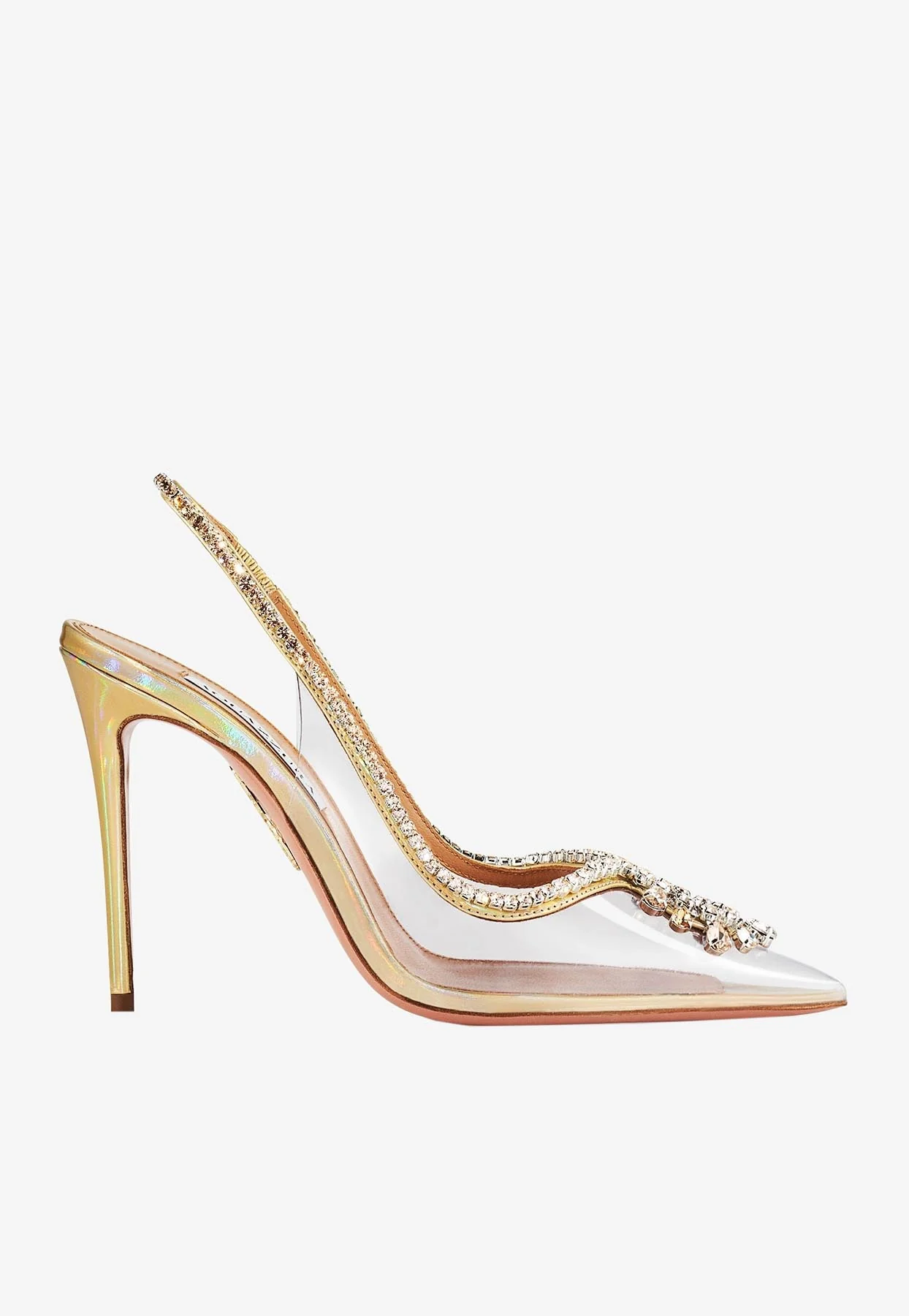 Aquazzura Seduction 105 Crystal Embellished Pumps Women Shoes