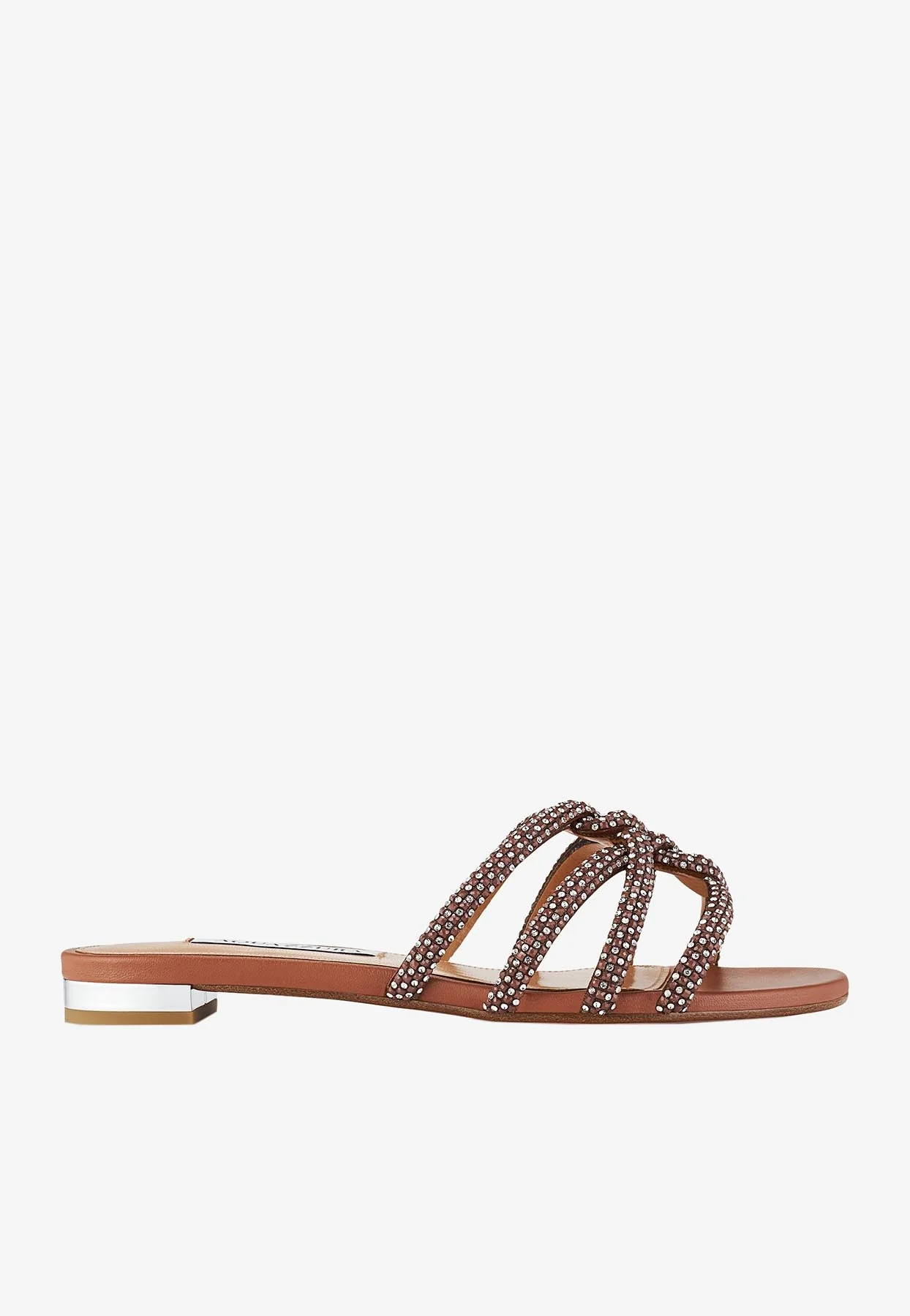 Aquazzura Moondust Crystal Embellished Flats Women Shoes