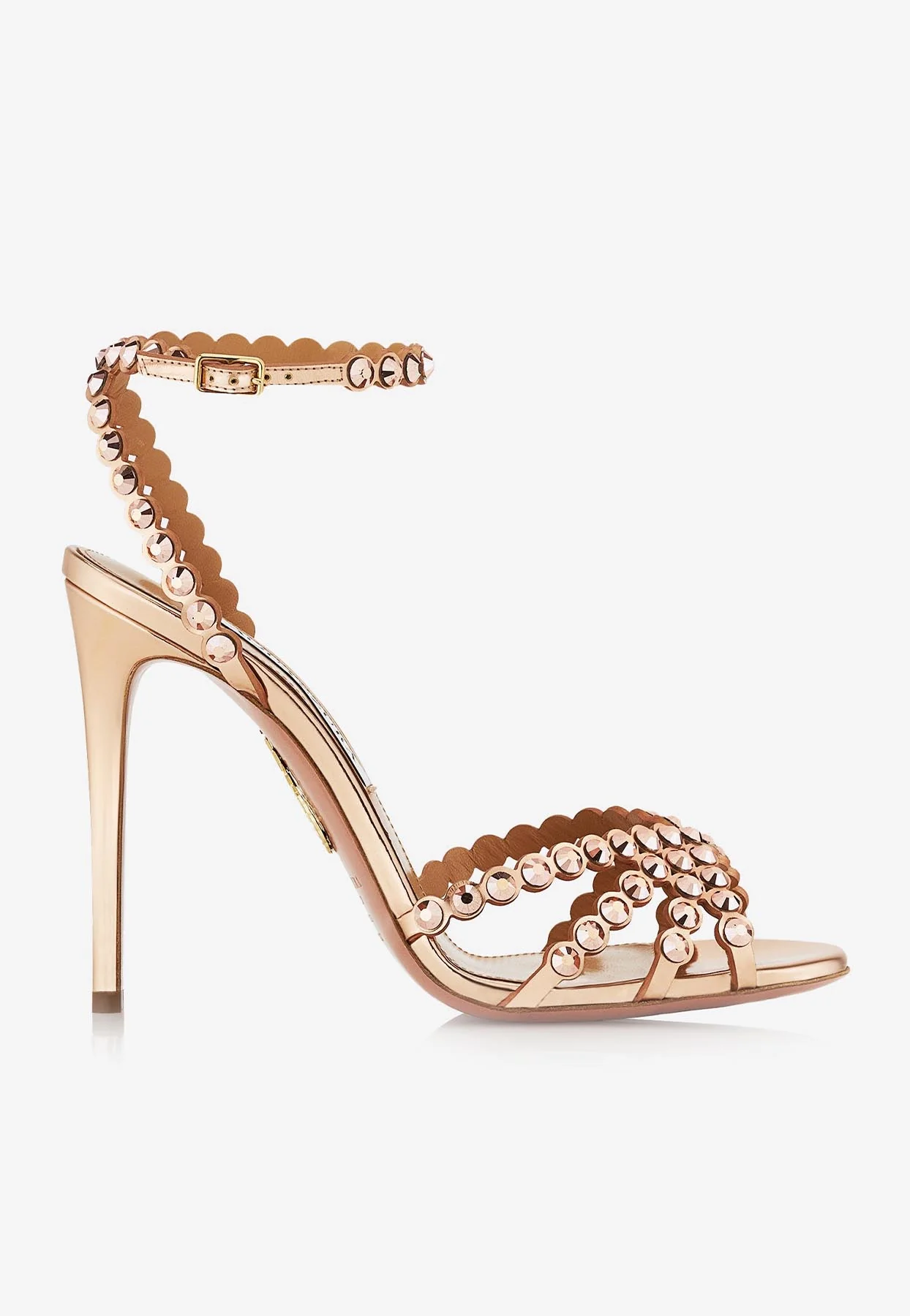 Aquazzura Tequila 105 Crystal-Embellished Sandals Women Shoes