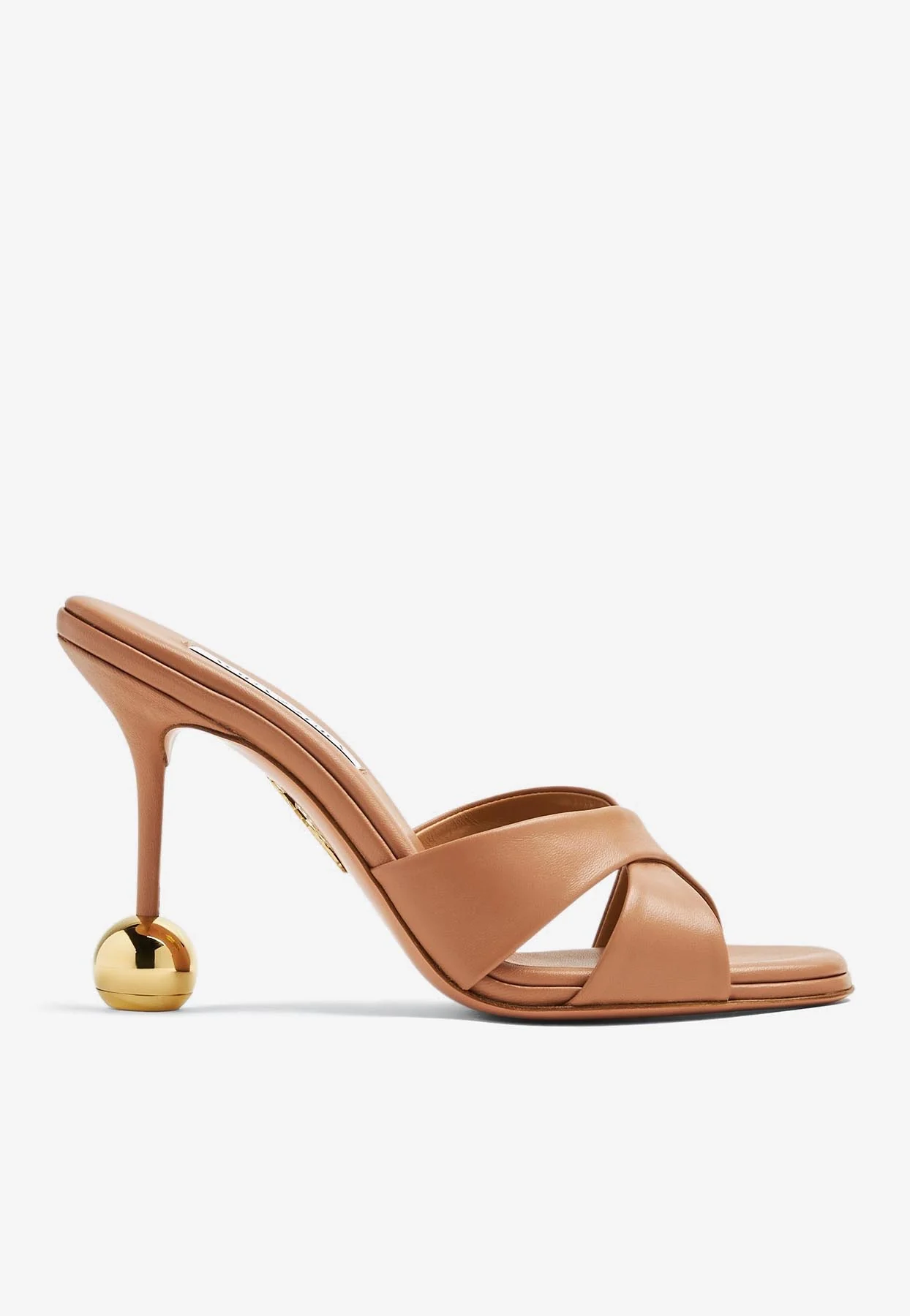 Aquazzura Darling 95 Leather Mules Women Shoes