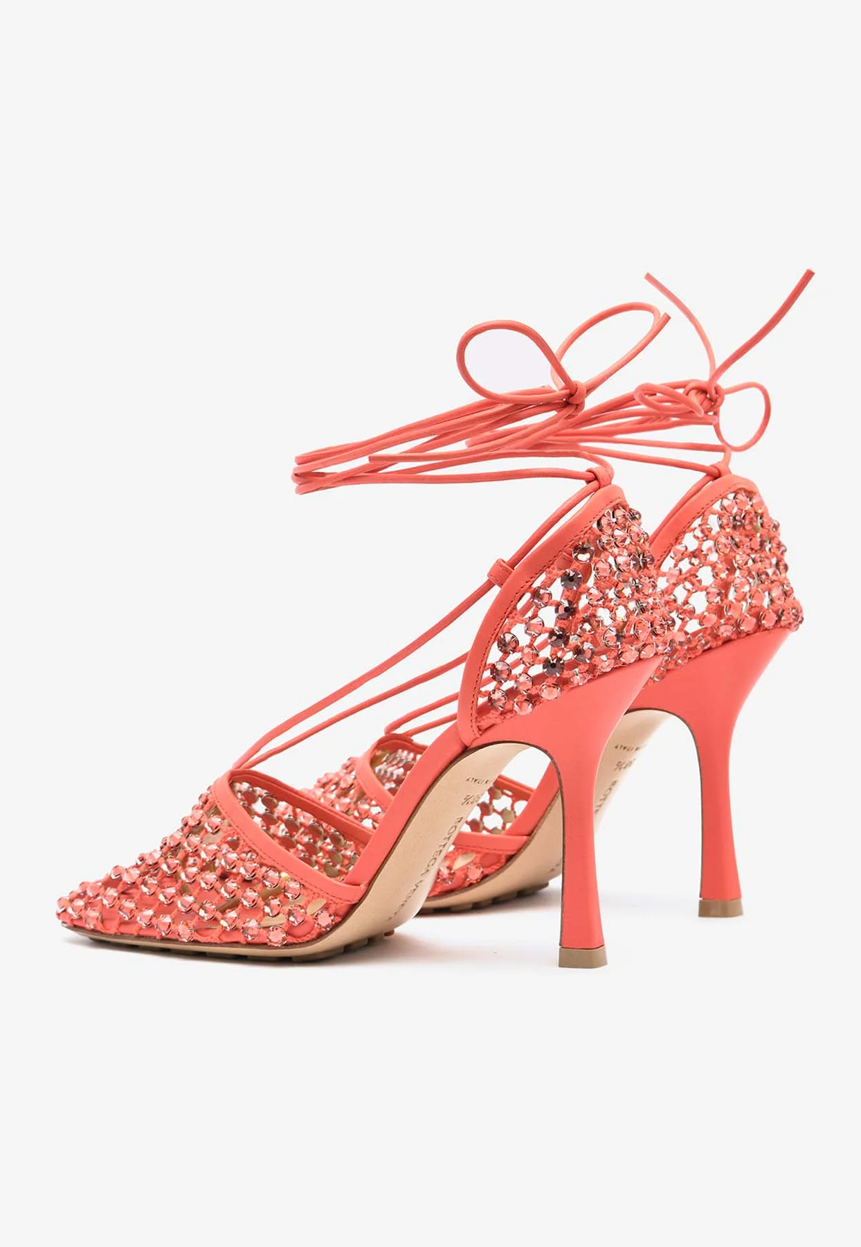 Bottega Veneta Sparkle Stretch 90 Crystal-Embellished Mesh Sandals