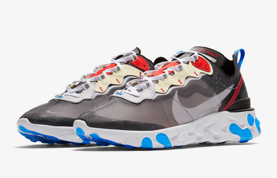 Réplica REACT ELEMENT 87 DARK GREY PHOTO BLUE Nike Sneaker