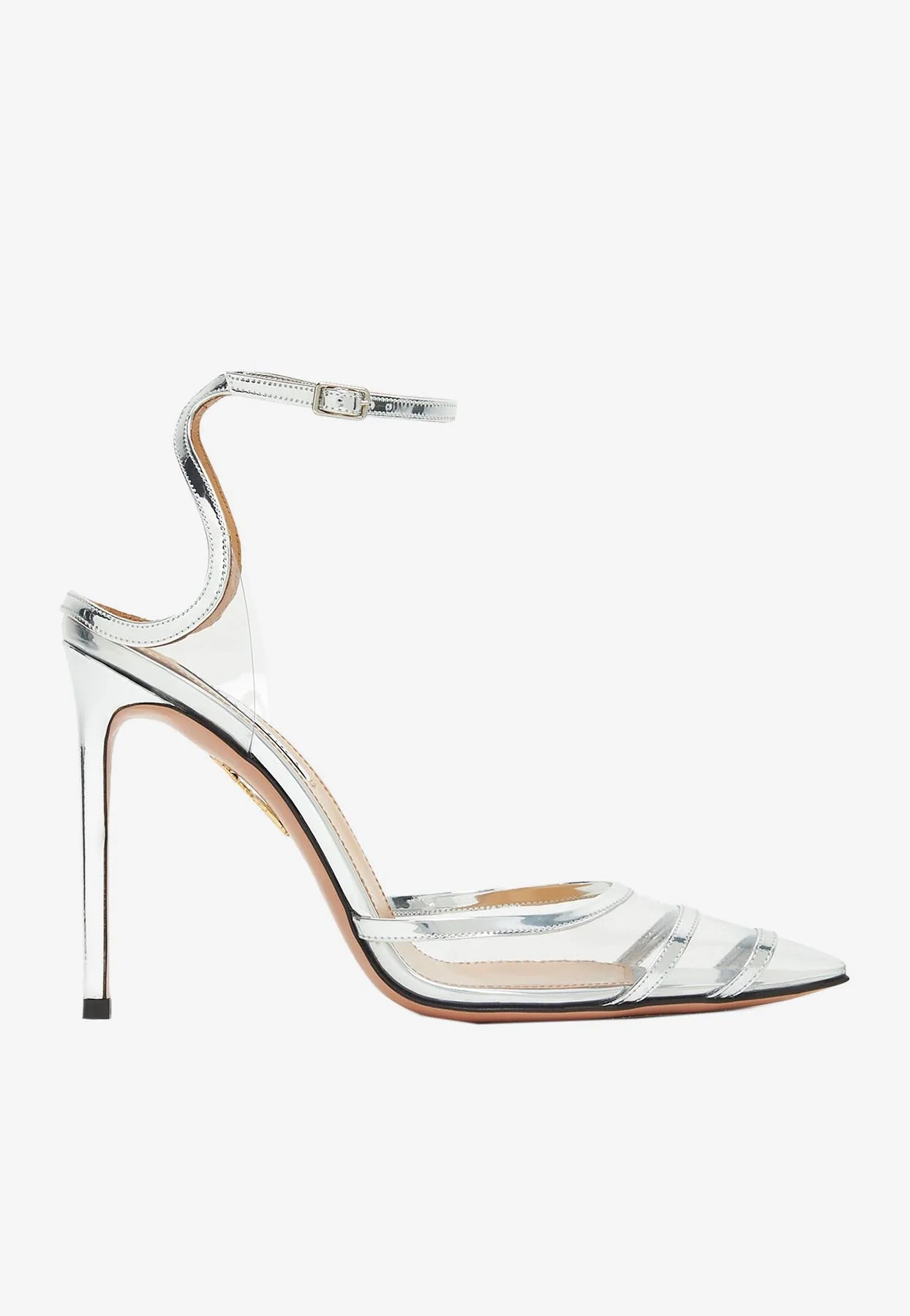 Aquazzura Sting 105 Pumps in Leather and PVC Women Shoes