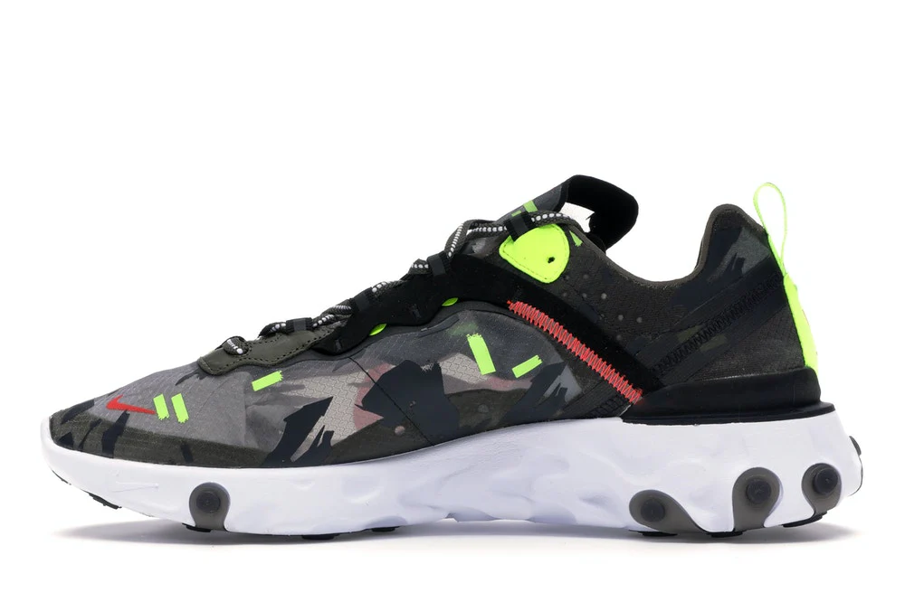Réplica REACT ELEMENT 87 MEDIUM OLIVE BRIGHT CRIMSON Nike Sneaker