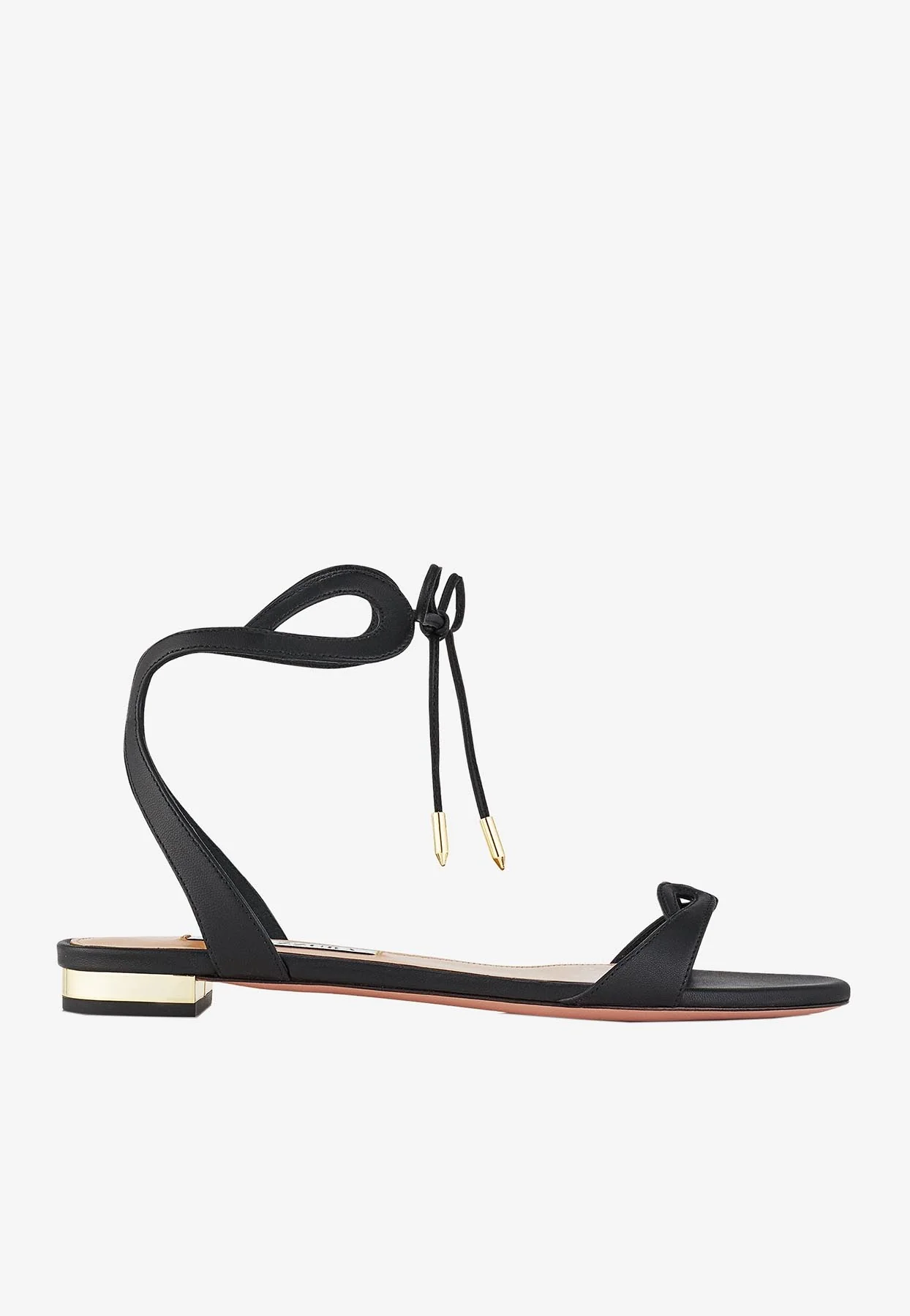 Aquazzura Tessa Flat Sandals in Nappa Leather Women Shoes
