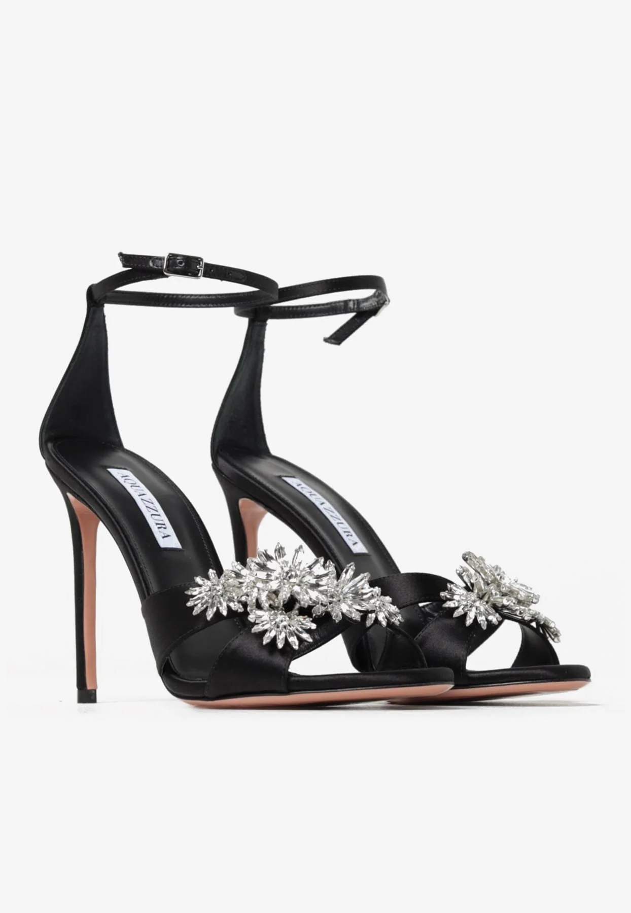 Aquazzura Margarita 105 Satin Sandals Women Shoes