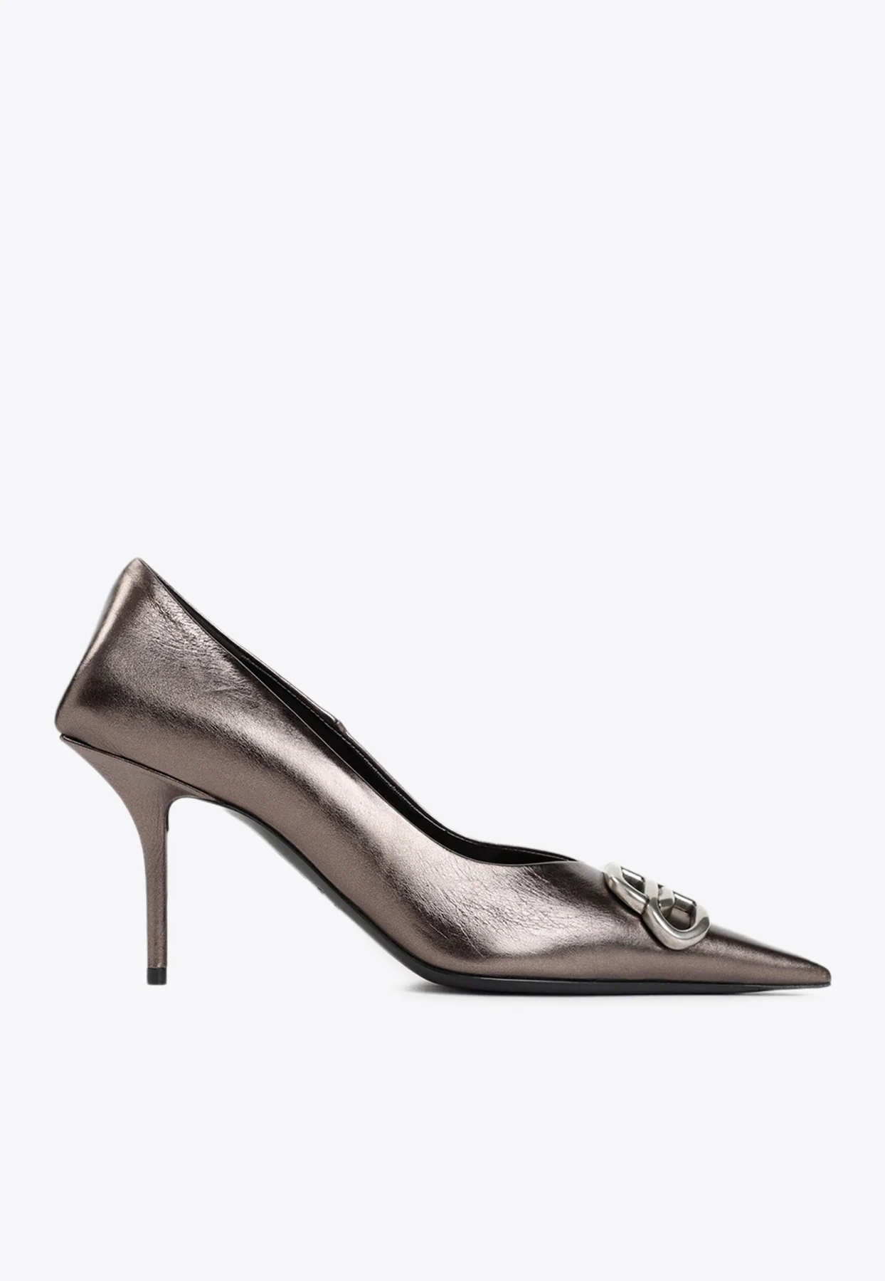 Balenciaga Knife 80 Metallic Leather Pumps